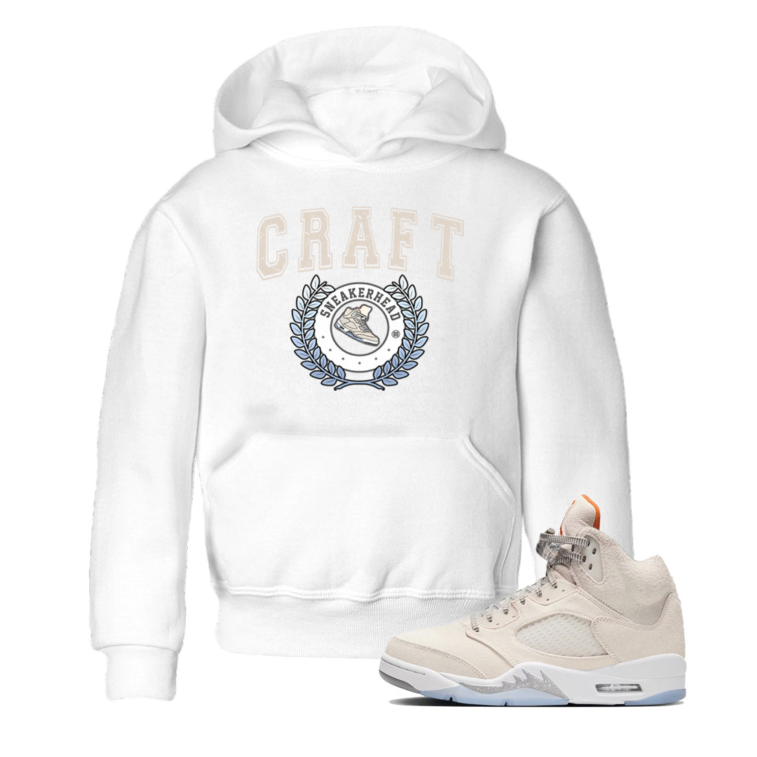 Air Jordan 5 Craft Sneaker Match Tees Sneaker Letter Streetwear Sneaker Shirt Air Jordan 5 Craft Shirt Kids Shirts White 1