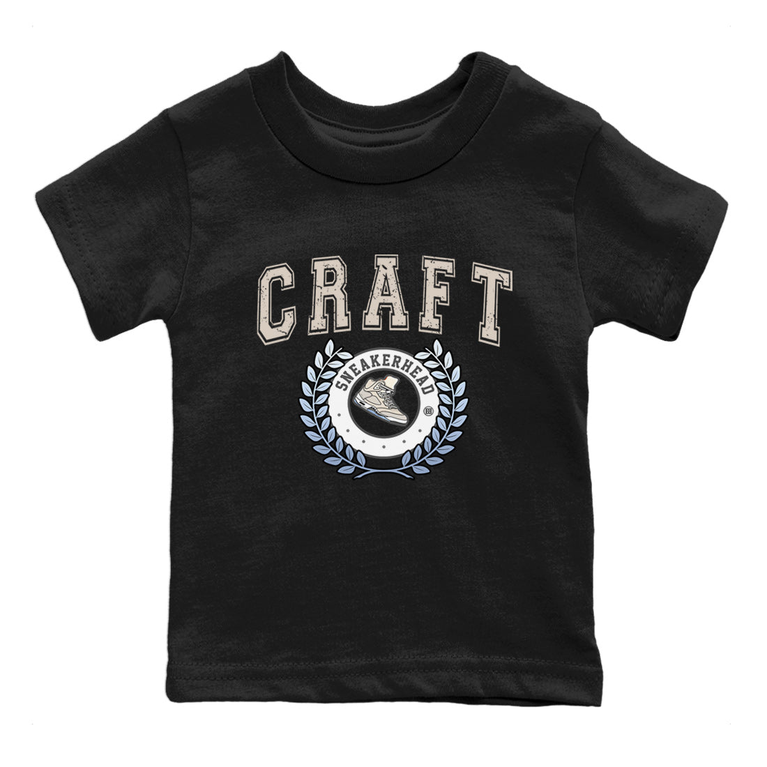 Air Jordan 5 Craft Sneaker Match Tees Sneaker Letter Streetwear Sneaker Shirt Air Jordan 5 Craft Shirt Kids Shirts Black 2
