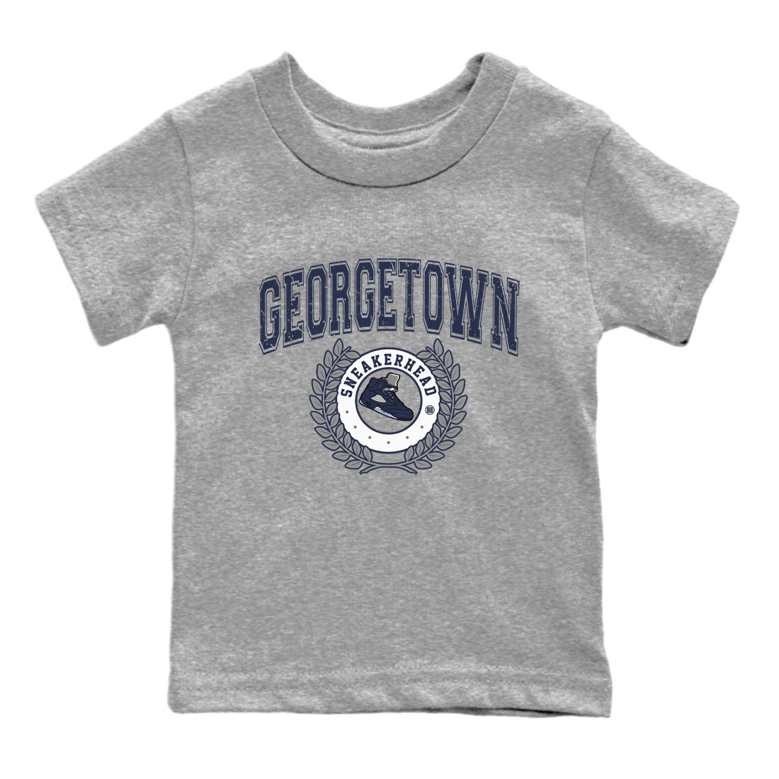 Air Jordan 5 Retro Georgetown shirt to match jordans Sneaker Letter Streetwear Sneaker Shirt AJ5 Georgetown Drip Gear Zone Sneaker Matching Clothing Baby Toddler Heather Grey 2 T-Shirt