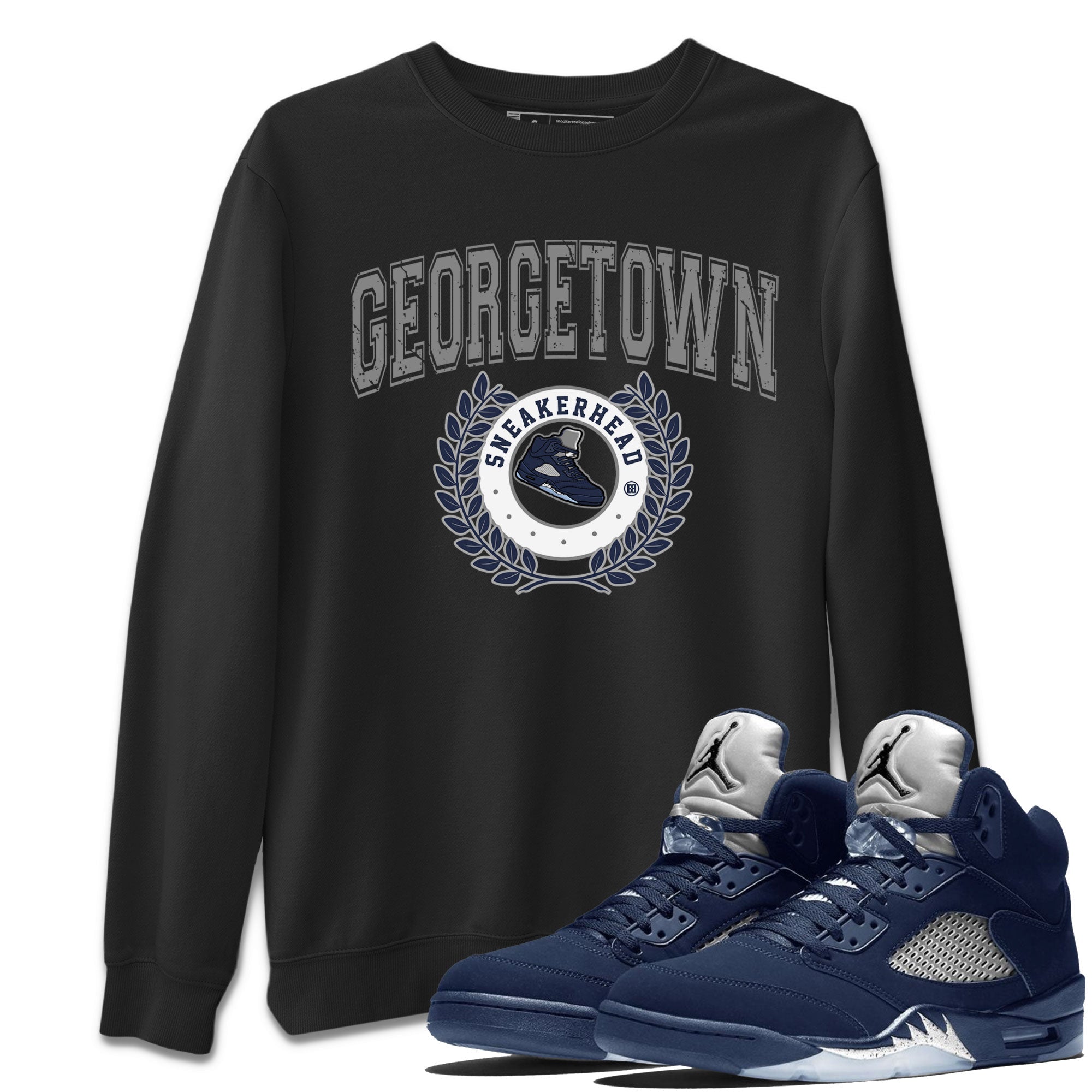Air Jordan 5 Retro Georgetown shirt to match jordans Sneaker Letter Streetwear Sneaker Shirt AJ5 Georgetown Drip Gear Zone Sneaker Matching Clothing Unisex Black 1 T-Shirt