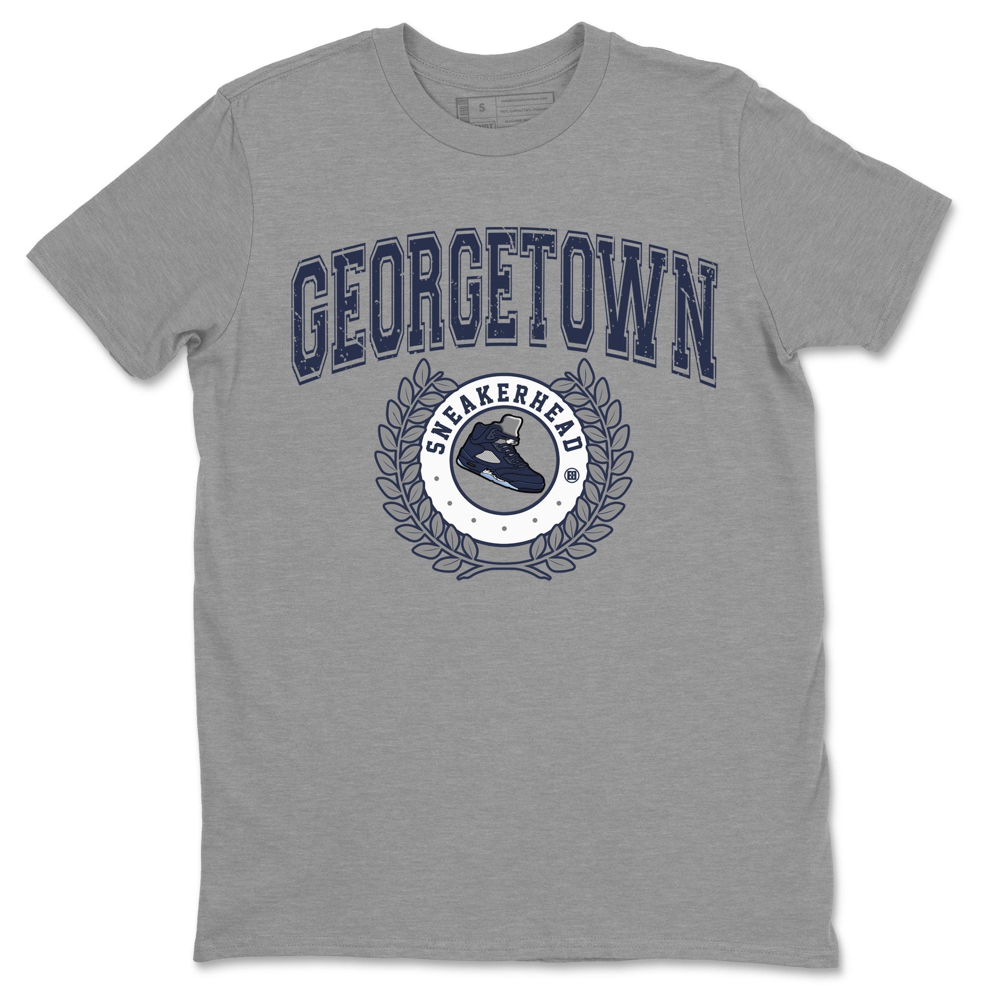 Air Jordan 5 Retro Georgetown shirt to match jordans Sneaker Letter Streetwear Sneaker Shirt AJ5 Georgetown Drip Gear Zone Sneaker Matching Clothing Unisex Heather Grey 2 T-Shirt