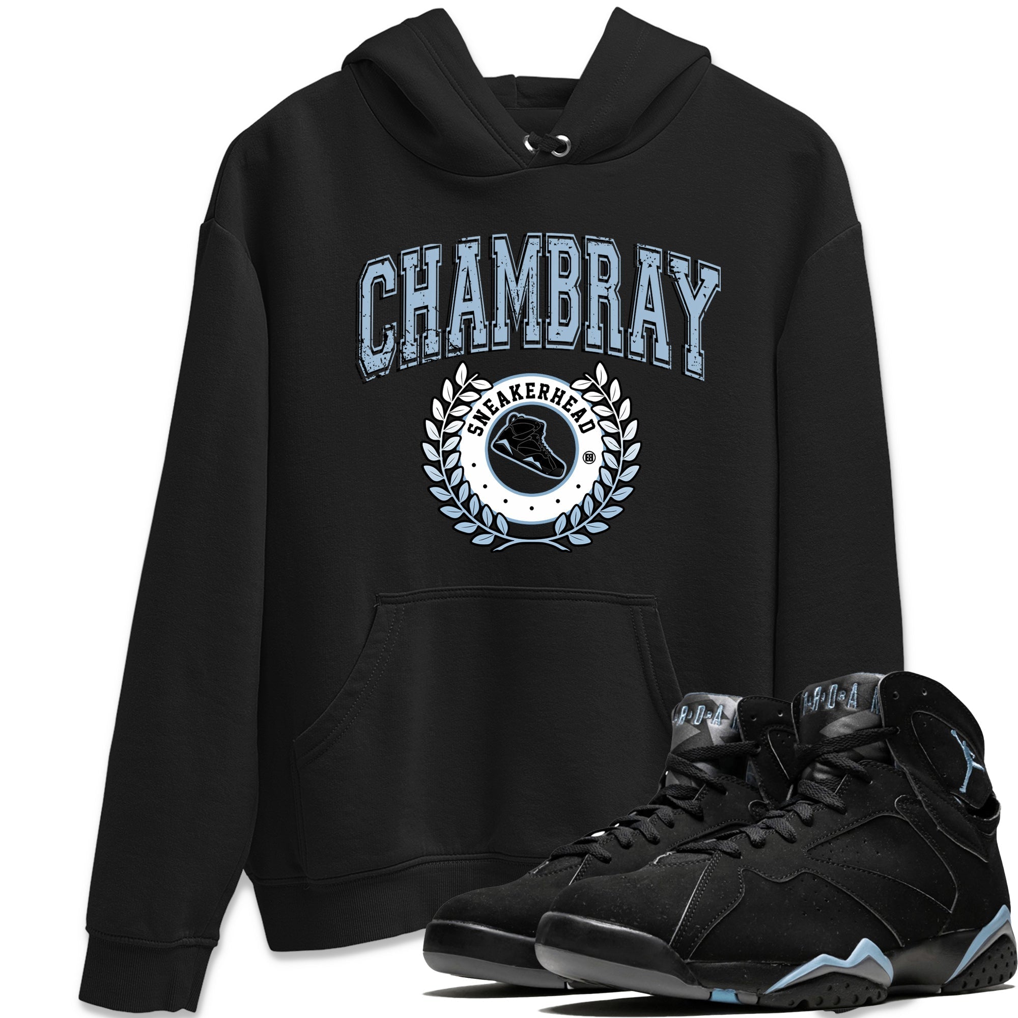 Air Jordan 7 Chambray Sneaker Match Tees Sneaker Letter Streetwear Sneaker Shirt AJ7 Chambray Sneaker Release Tees Unisex Shirts Black 1