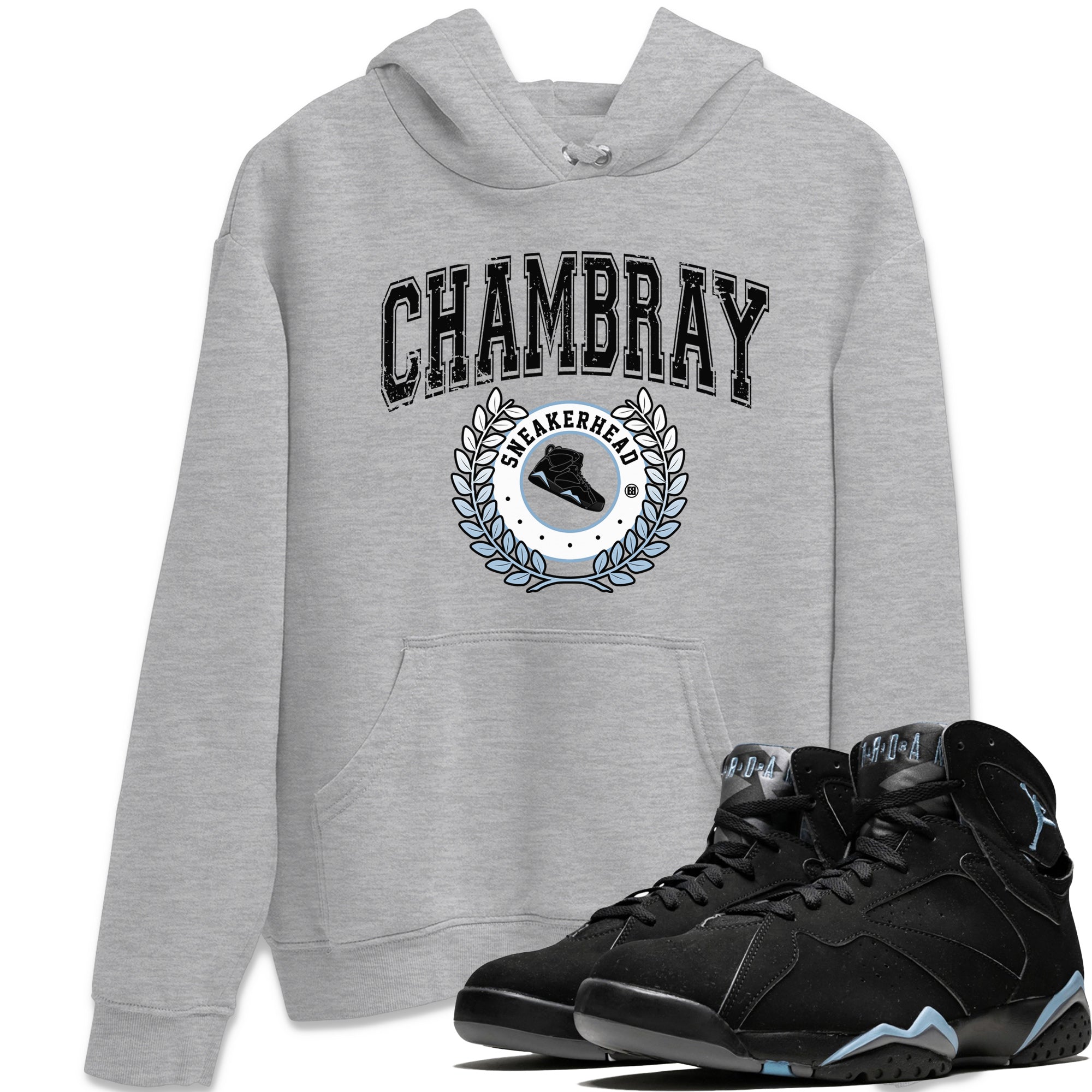 Air Jordan 7 Chambray Sneaker Match Tees Sneaker Letter Streetwear Sneaker Shirt AJ7 Chambray Sneaker Release Tees Unisex Shirts Heather Grey 1