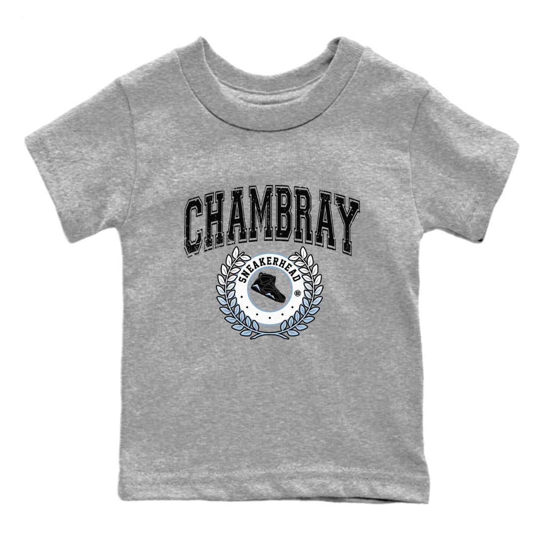 Air Jordan 7 Chambray Sneaker Match Tees Sneaker Letter Streetwear Sneaker Shirt AJ7 Chambray Sneaker Release Tees Kids Shirts Heather Grey 2
