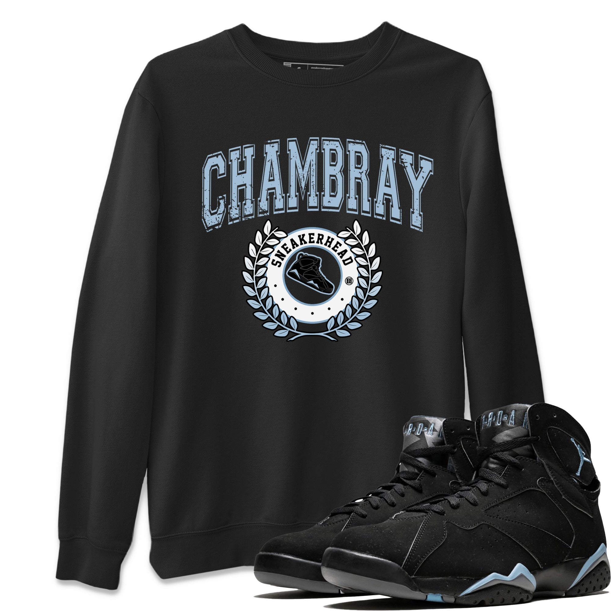 Air Jordan 7 Chambray Sneaker Match Tees Sneaker Letter Streetwear Sneaker Shirt AJ7 Chambray Sneaker Release Tees Unisex Shirts Black 1