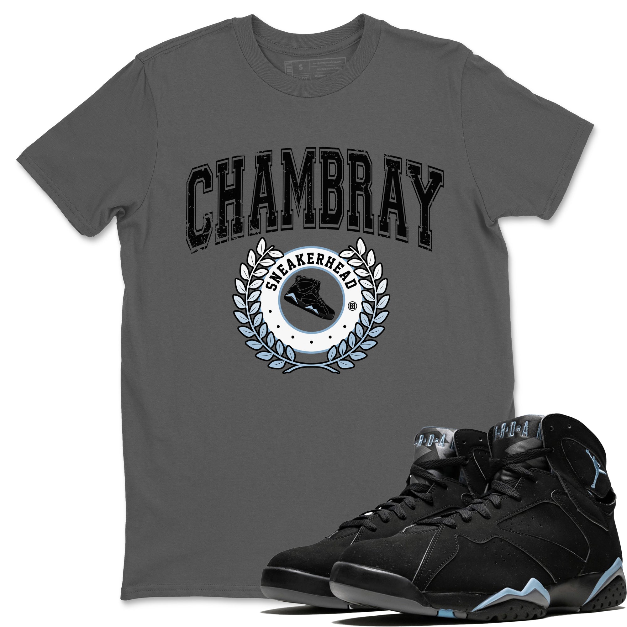 Air Jordan 7 Chambray Sneaker Match Tees Sneaker Letter Streetwear Sneaker Shirt AJ7 Chambray Sneaker Release Tees Unisex Shirts Cool Grey 1