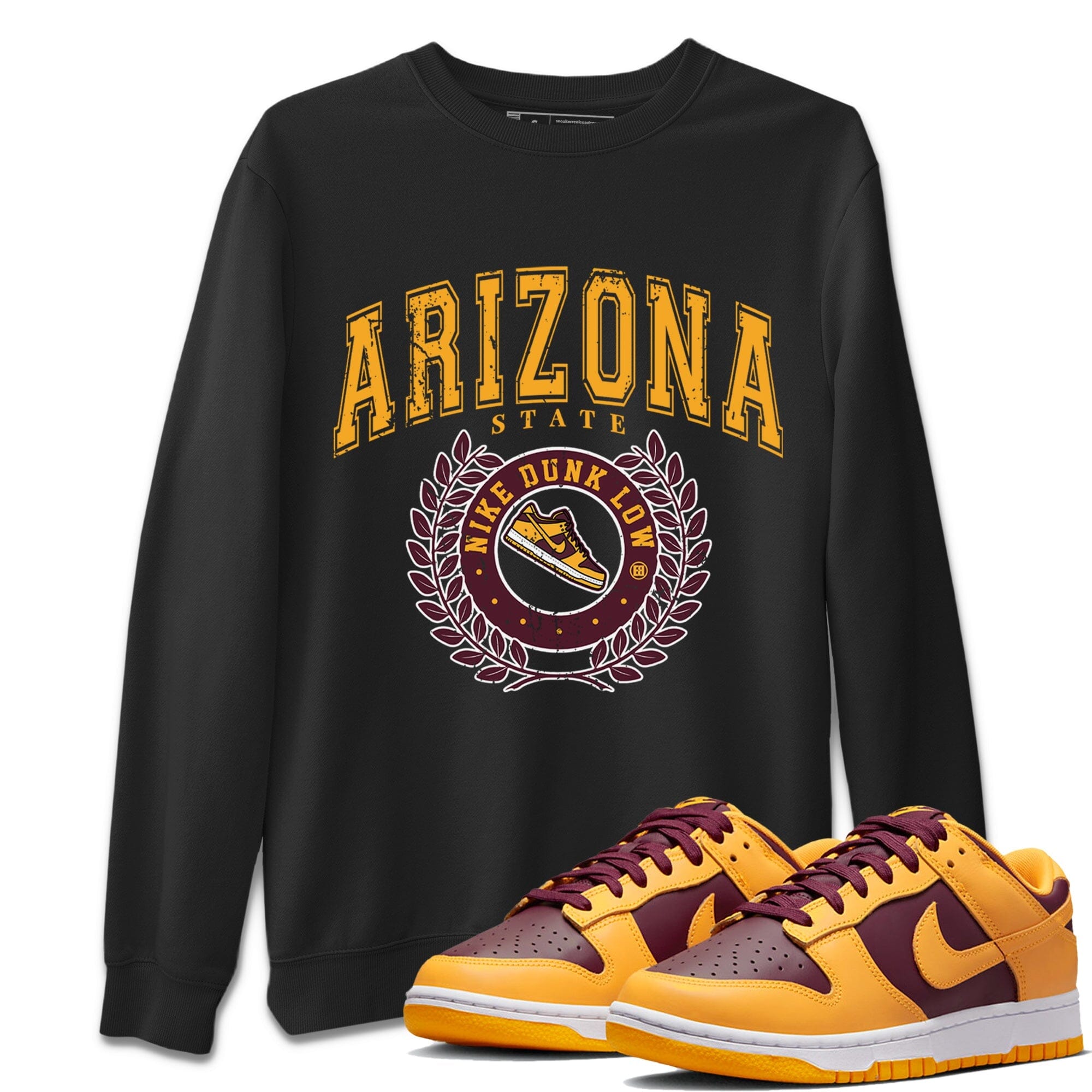 Dunk Arizona State Sneaker Match Tees Sneaker Letter Sneaker Tees Dunk Arizona State Jordan to match sneaker T-Shirt Crew Neck Shirts