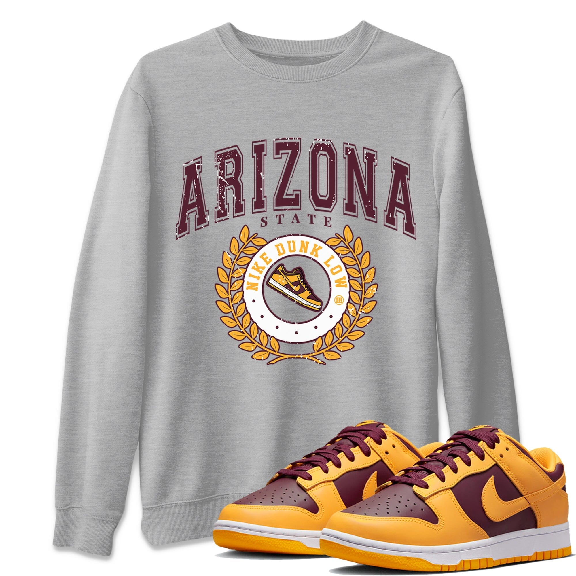 Dunk Arizona State Sneaker Match Tees Sneaker Letter Sneaker Tees Dunk Arizona State Jordan to match sneaker T-Shirt Crew Neck Shirts