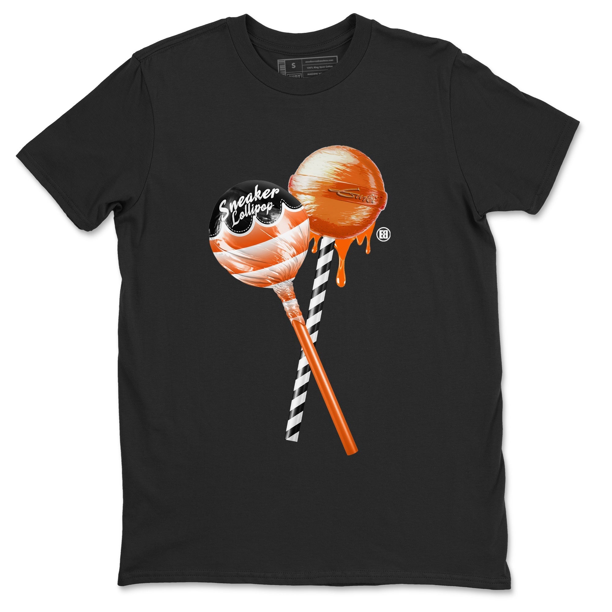 Air Jordan 12 Brilliant Orange Sneaker Match Tees Sneaker Lollipops Streetwear Sneaker Shirt 12s Brilliant Orange Tee Unisex Shirts Black 2