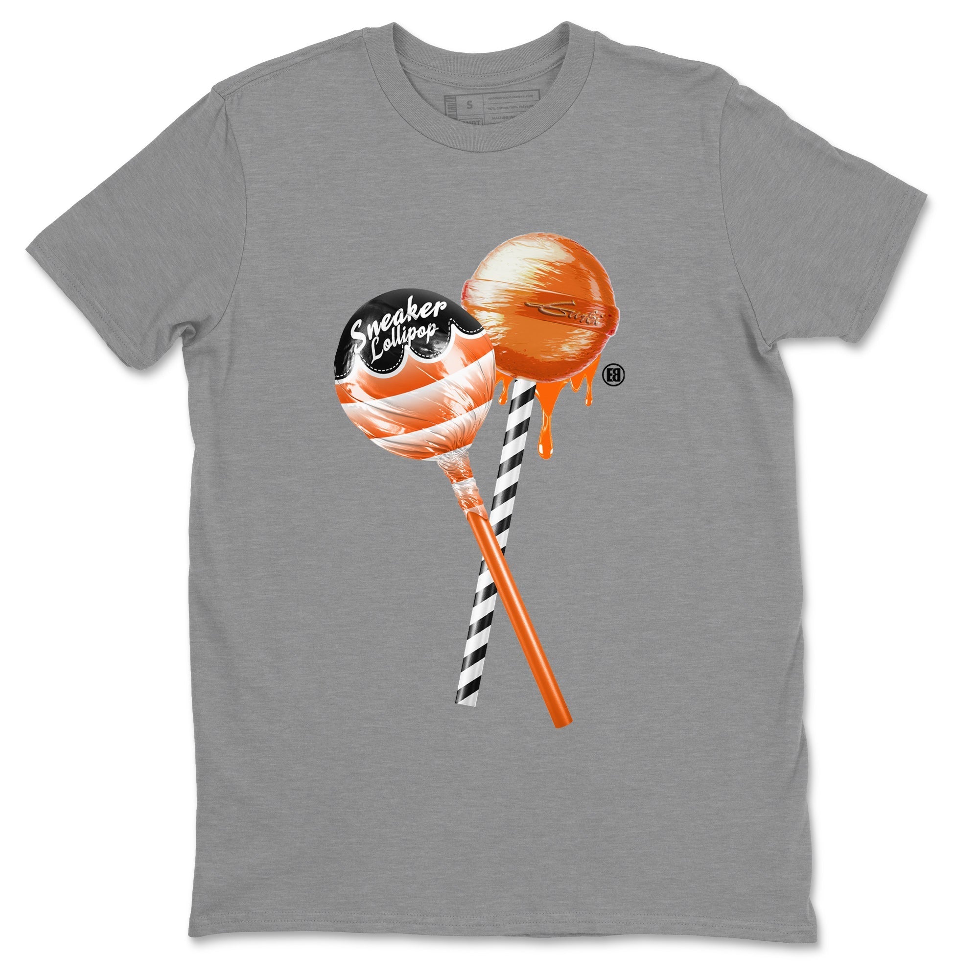 Air Jordan 12 Brilliant Orange Sneaker Match Tees Sneaker Lollipops Streetwear Sneaker Shirt 12s Brilliant Orange Tee Unisex Shirts Heather Grey 2