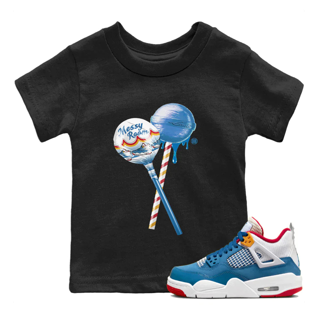 Jordan 4 Messy Room Sneaker Tees Drip Gear Zone Sneaker Lollipops Sneaker Tees Jordan 4 Messy Room Shirt Kids Shirts