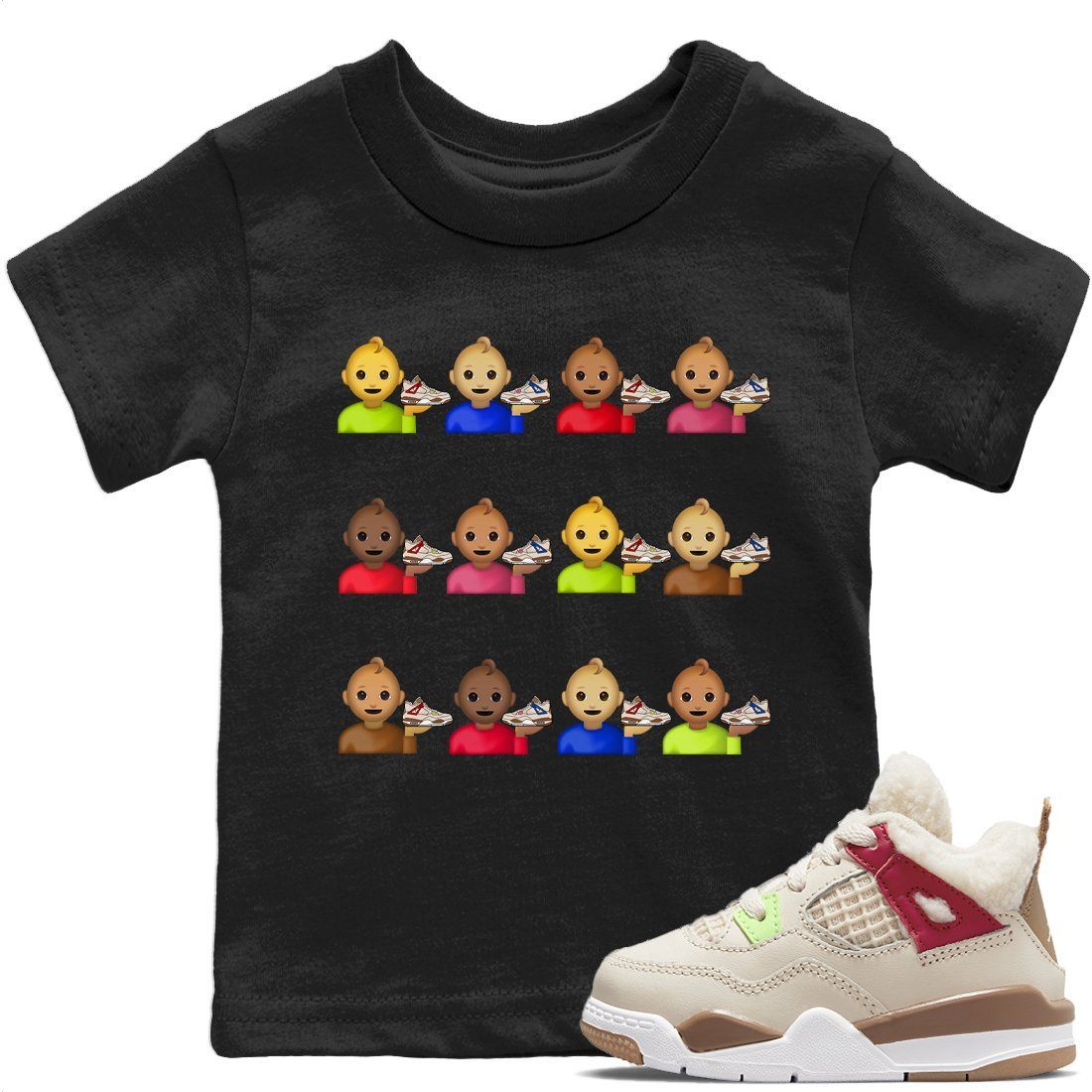 Jordan 4 Wild Things Sneaker Matching T-Shirt Sneaker Lover Baby Sneaker Tees Jordan 4 Wild Things Sneaker Release Tees Kids Shirts