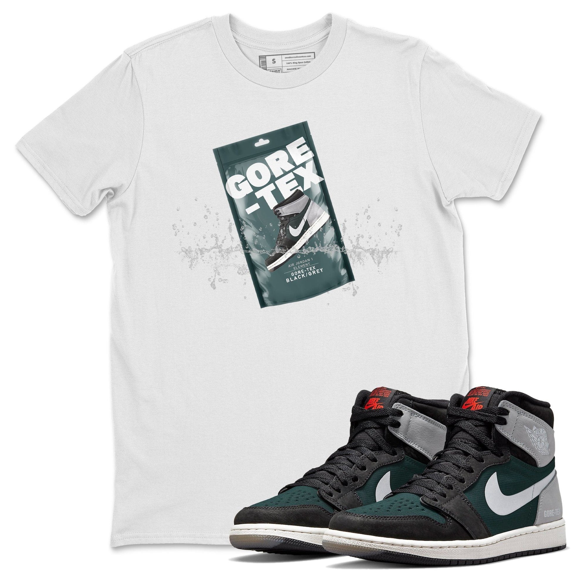 Jordan 1 Element Gore-Tex Black Grey Sneaker Tees Drip Gear Zone Sneaker Packaging Sneaker Tees Jordan 1 Element Gore-Tex Black Grey Shirt Unisex Shirts