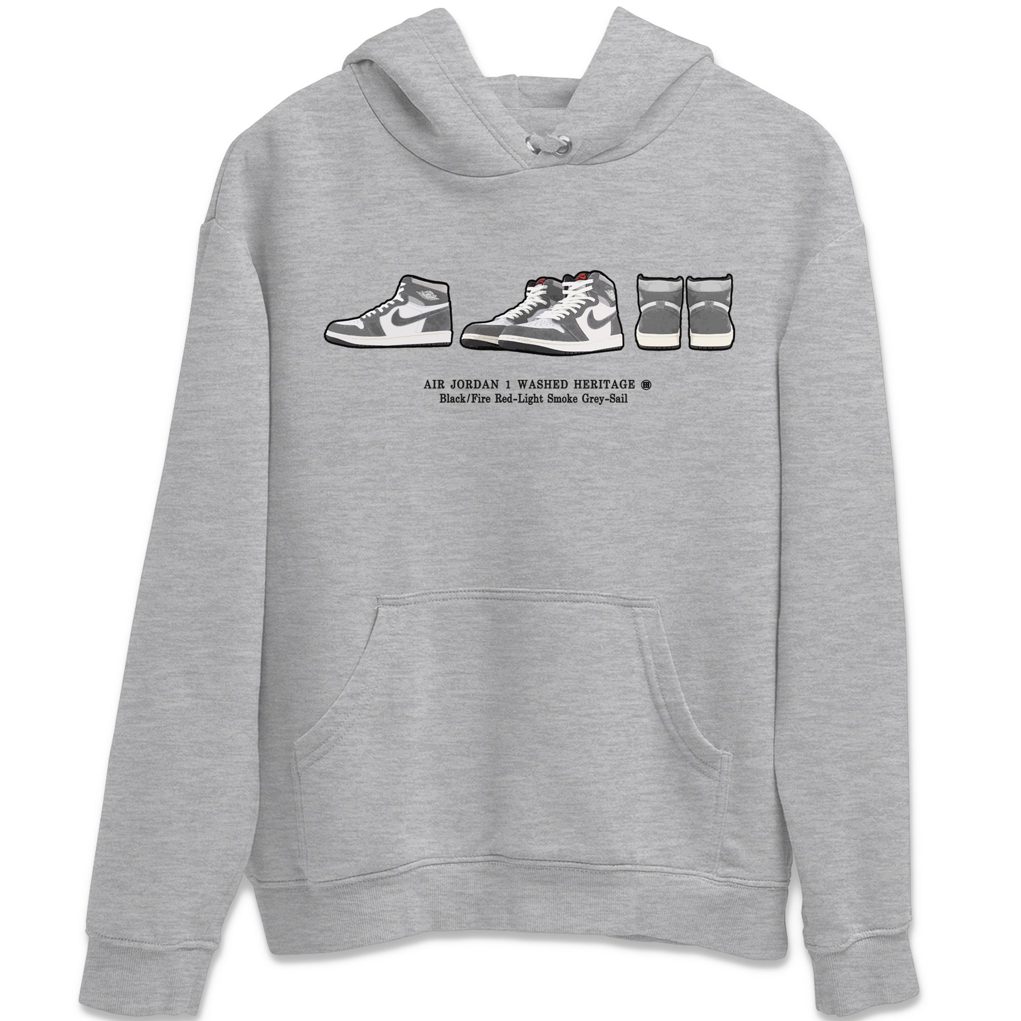 Air Jordan 1 Washed Heritage Sneaker Match Tees Sneaker Prelude t shirt Air Jordan 1 Washed Heritage Sneaker Release Tees Unisex Shirts Heather Grey 2