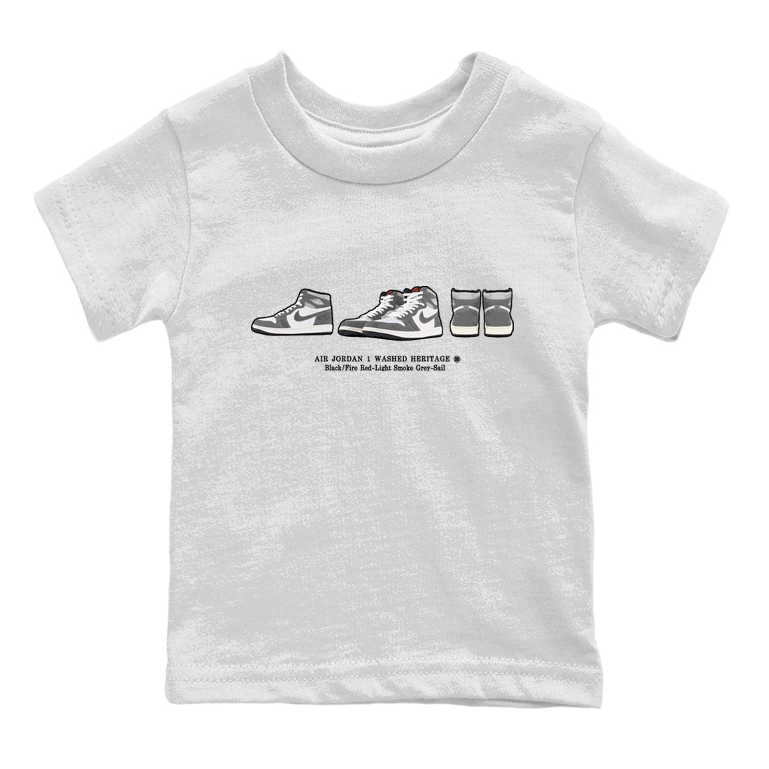 Air Jordan 1 Washed Heritage Sneaker Match Tees Sneaker Prelude t shirt Air Jordan 1 Washed Heritage Sneaker Release Tees Kids Shirts White 2