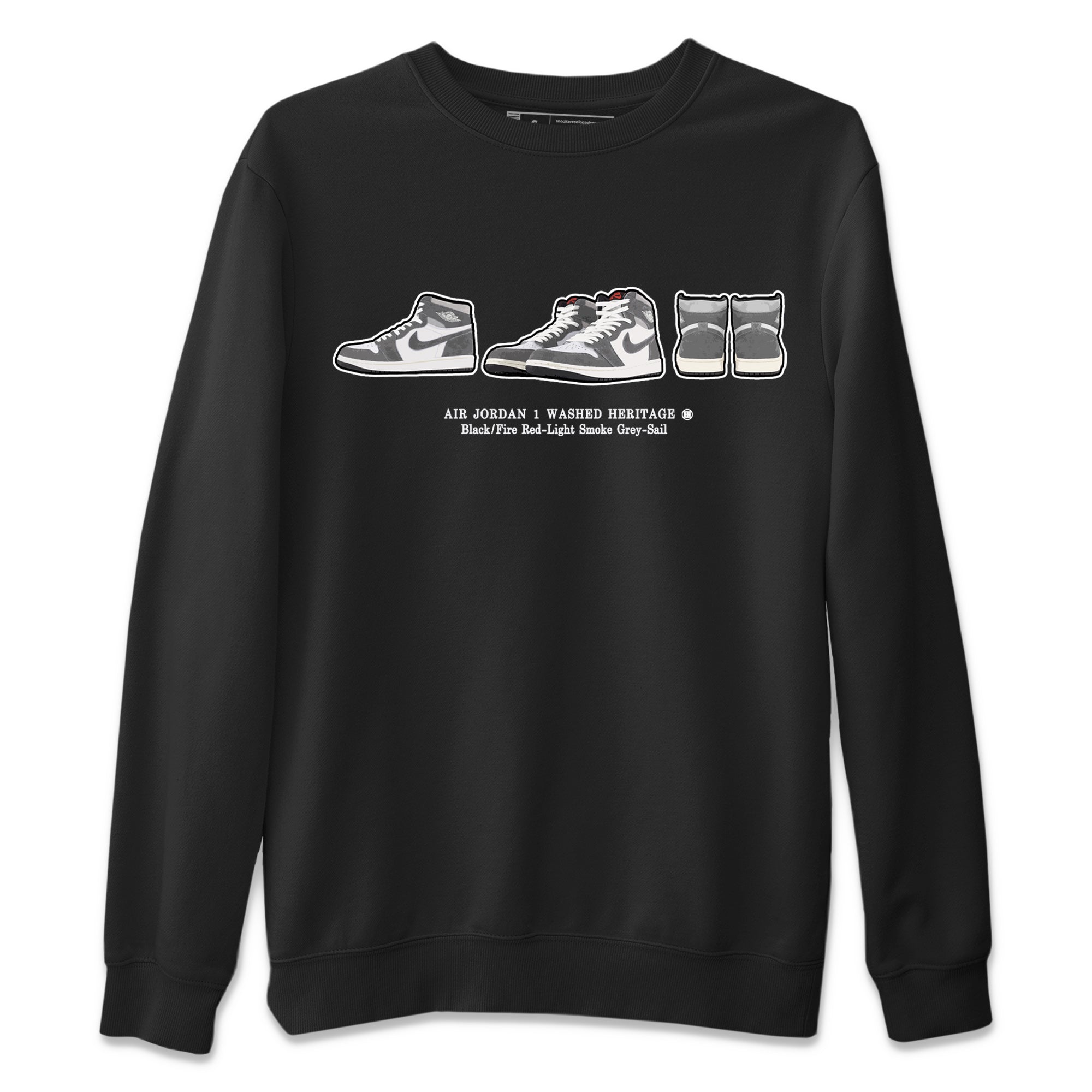 Air Jordan 1 Washed Heritage Sneaker Match Tees Sneaker Prelude t shirt Air Jordan 1 Washed Heritage Sneaker Release Tees Unisex Shirts Black 2