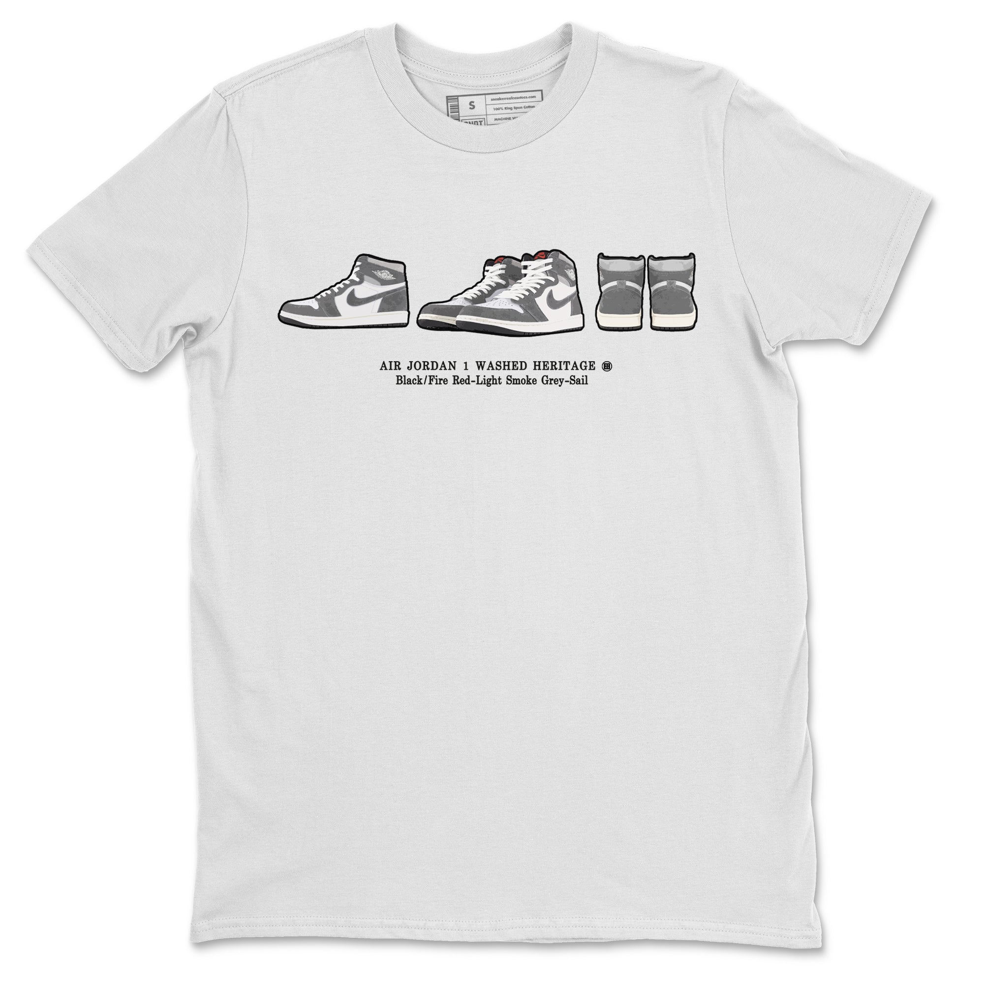 Air Jordan 1 Washed Heritage Sneaker Match Tees Sneaker Prelude t shirt Air Jordan 1 Washed Heritage Sneaker Release Tees Unisex Shirts White 2