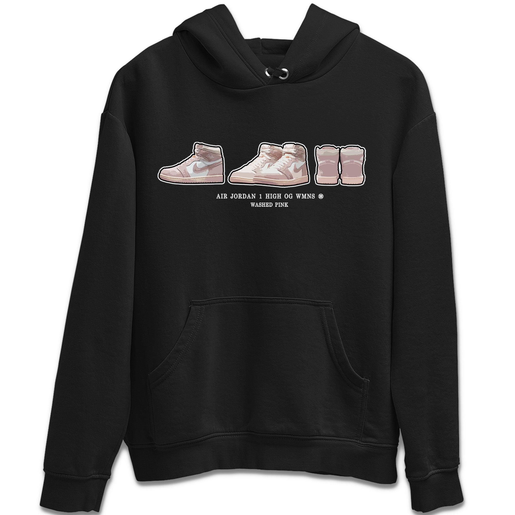 Air Jordan 1 Washed Pink Sneaker Match Tees Sneaker Prelude Streetwear Sneaker Shirt Air Jordan 1 High OG WMNS Washed Pink Sneaker Release Tees Unisex Shirts Black 2