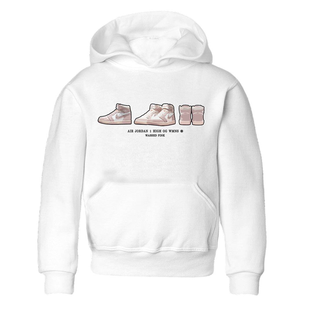 Air Jordan 1 Washed Pink Sneaker Match Tees Sneaker Prelude Streetwear Sneaker Shirt Air Jordan 1 High OG WMNS Washed Pink Sneaker Release Tees Kids Shirts White 2