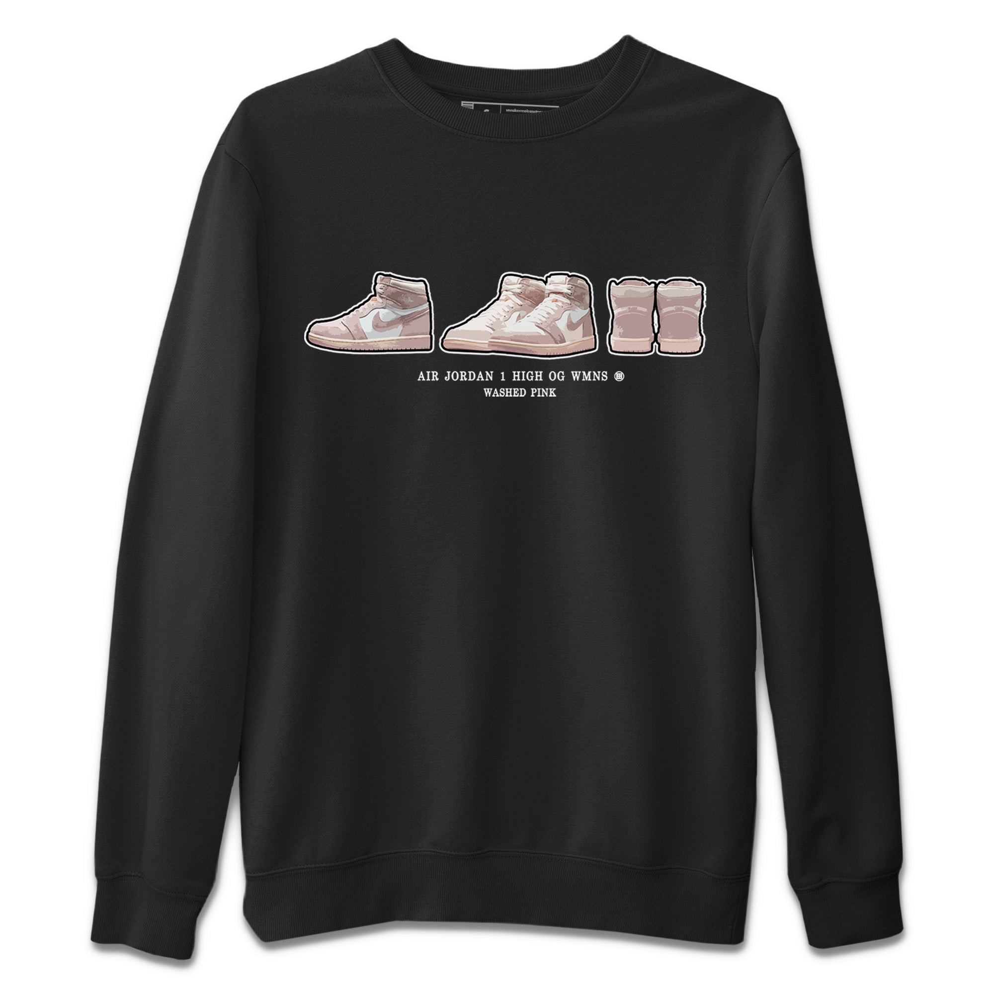 Air Jordan 1 Washed Pink Sneaker Match Tees Sneaker Prelude Streetwear Sneaker Shirt Air Jordan 1 High OG WMNS Washed Pink Sneaker Release Tees Unisex Shirts Black 2