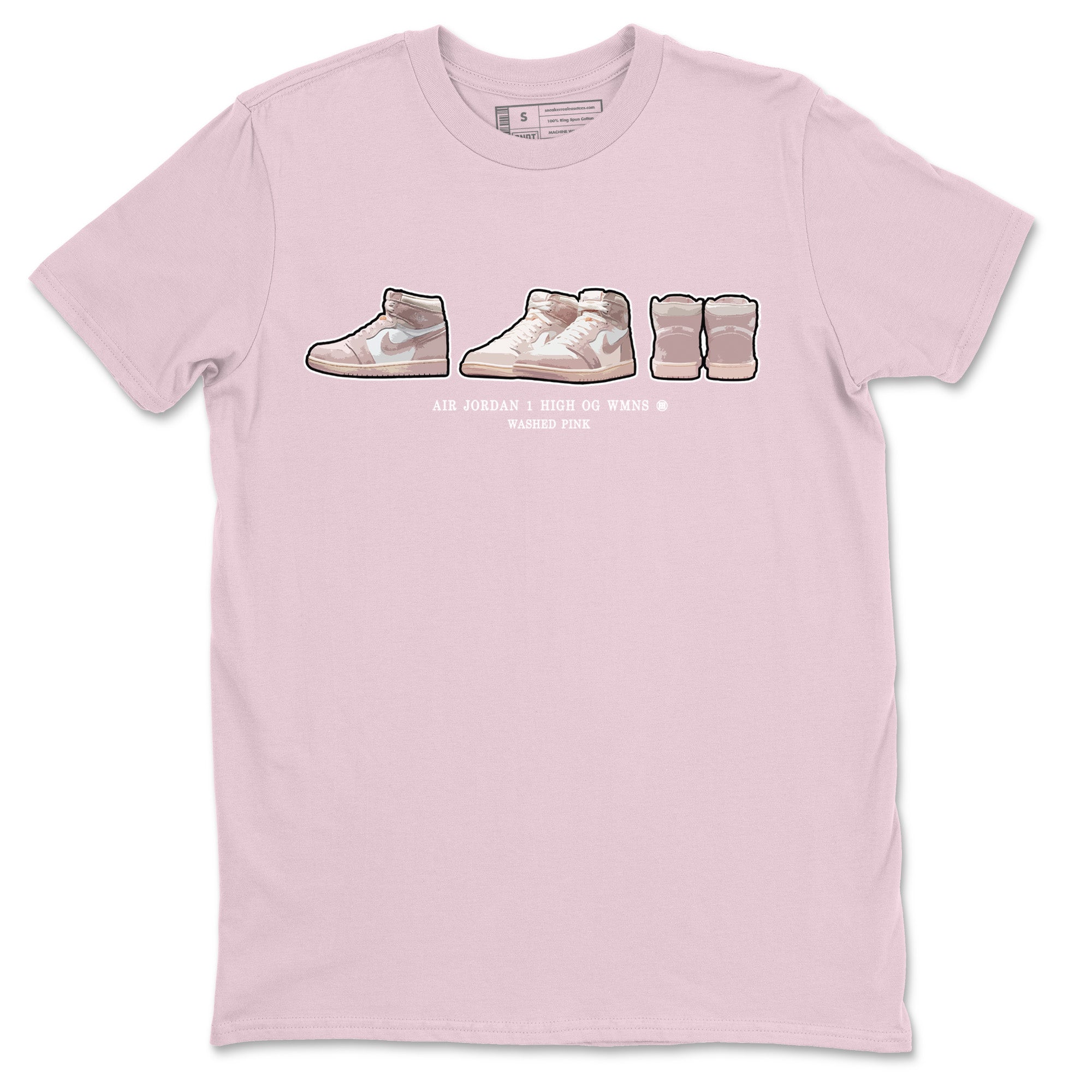 Air Jordan 1 Washed Pink Sneaker Match Tees Sneaker Prelude Streetwear Sneaker Shirt Air Jordan 1 High OG WMNS Washed Pink Sneaker Release Tees Unisex Shirts Pink 2