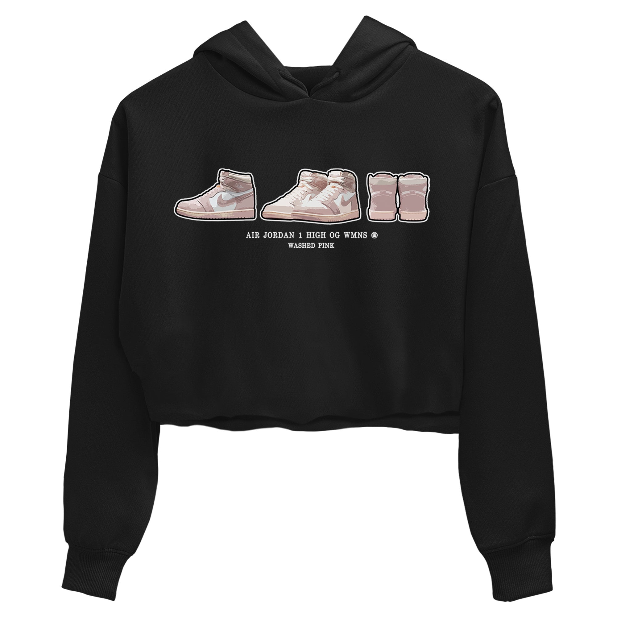 Air Jordan 1 Washed Pink Sneaker Prelude WMNS Cotton Sneaker Hoodie Air Jordan 1 Washed Pink Sneaker Crop Hoodie Size Chart