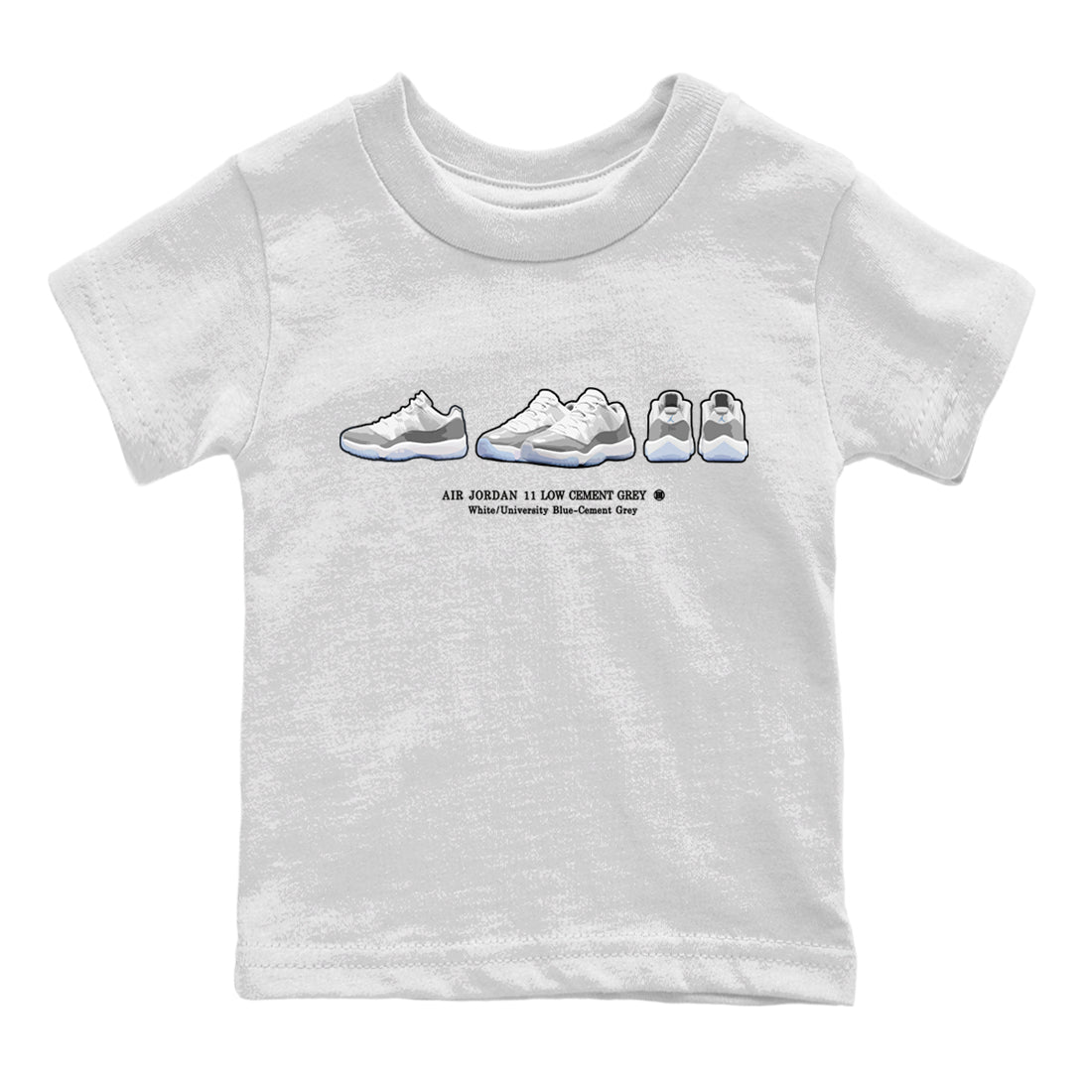 Air Jordan 11 White Cement Sneaker Match Tees Sneaker Prelude Streetwear Sneaker Shirt Air Jordan 11 Cement Grey Sneaker Release Tees Kids Shirts White 2