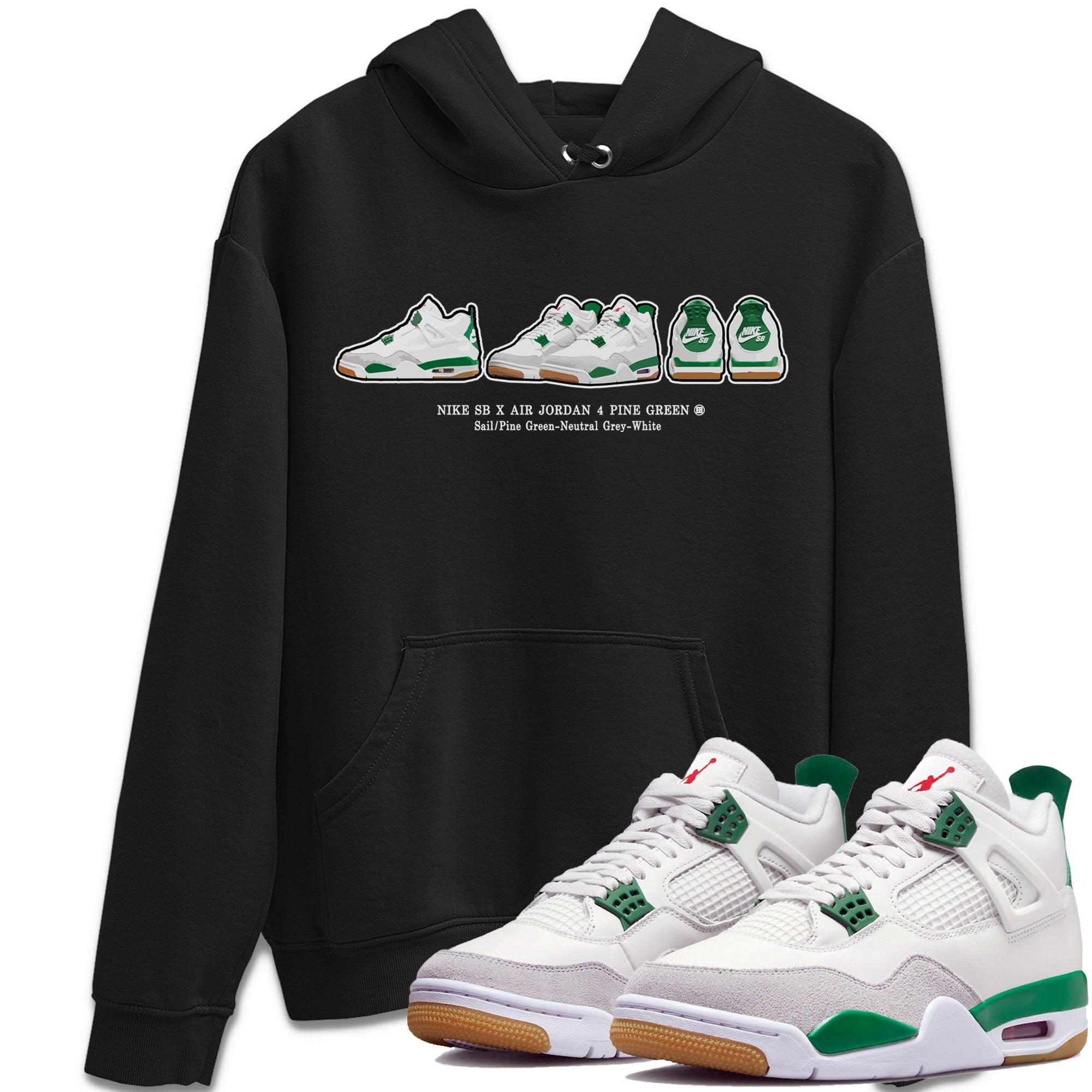 Air Jordan 4 Pine Green Sneaker Match Tees Sneaker Prelude Streetwear Sneaker Shirt Nike SB Air Jordan 4 Pine Green Sneaker Release Tees Unisex Shirts Black 1