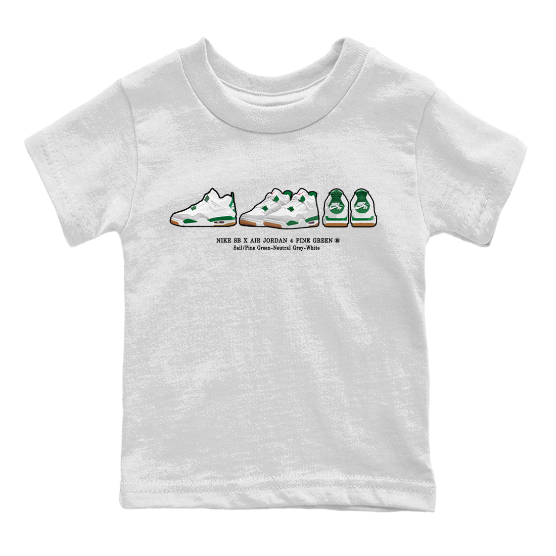 Air Jordan 4 Pine Green Sneaker Match Tees Sneaker Prelude Streetwear Sneaker Shirt Nike SB Air Jordan 4 Pine Green Sneaker Release Tees Kids Shirts White 2