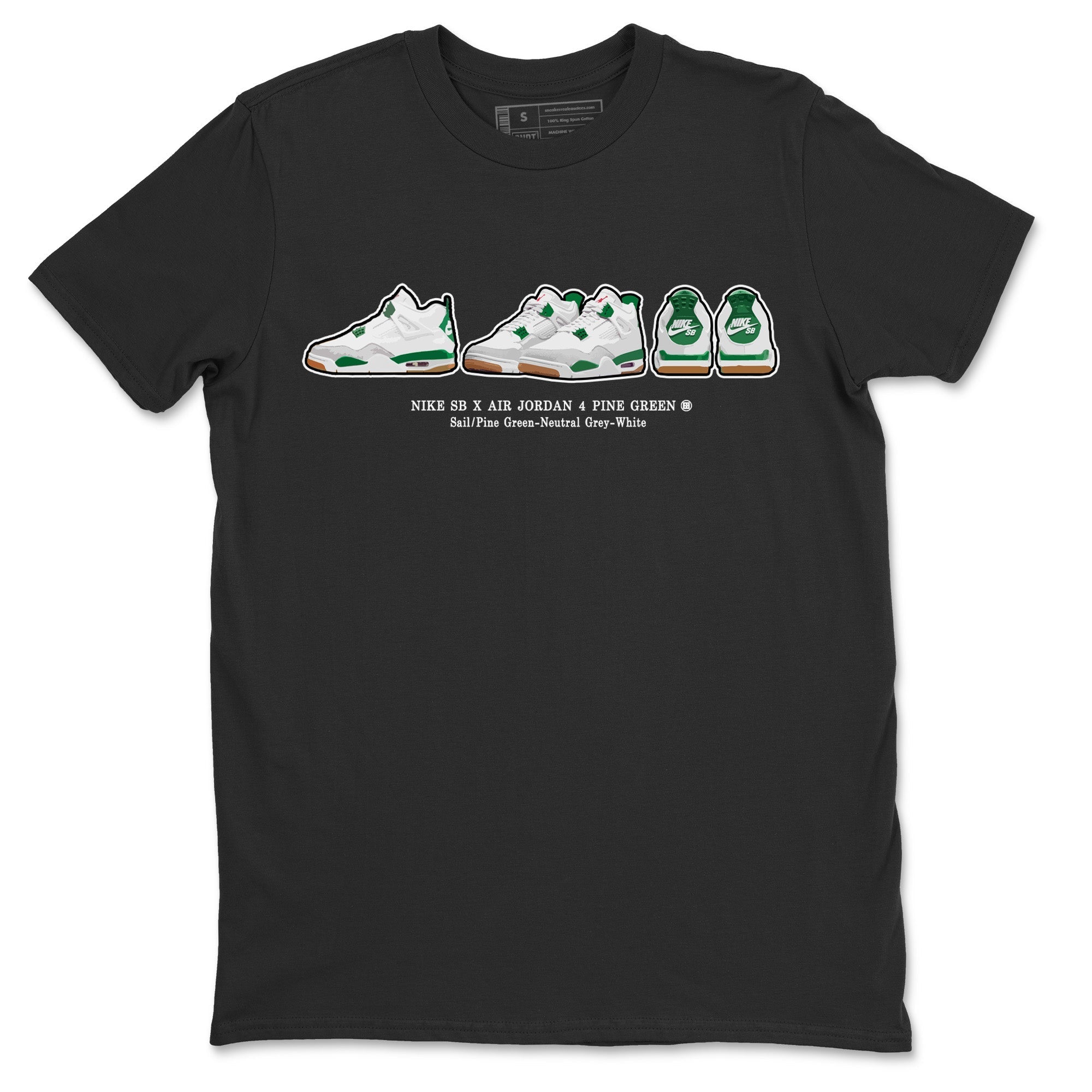 Air Jordan 4 Pine Green Sneaker Match Tees Sneaker Prelude Streetwear Sneaker Shirt Nike SB Air Jordan 4 Pine Green Sneaker Release Tees Unisex Shirts Black 2