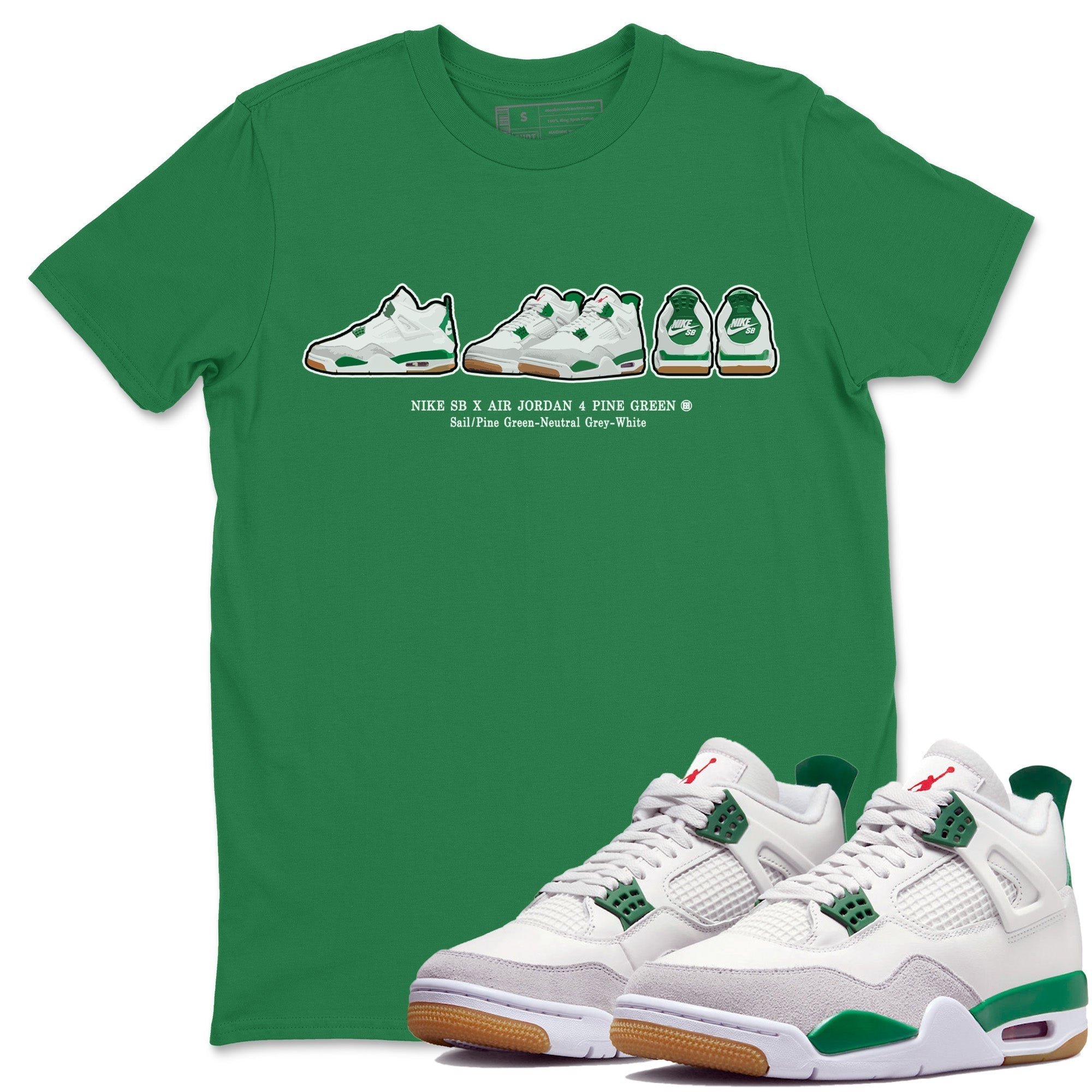 Air Jordan 4 Pine Green Sneaker Prelude Crew Neck Streetwear Sneaker Shirt Nike SB Air Jordan 4 Pine Green Sneaker T-Shirts Washing and Care Tip