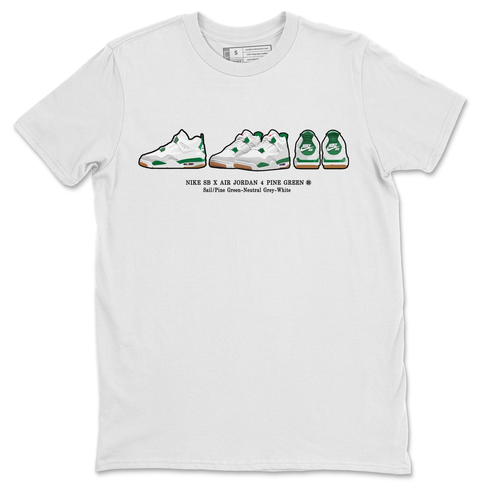 Air Jordan 4 Pine Green Sneaker Match Tees Sneaker Prelude Streetwear Sneaker Shirt Nike SB Air Jordan 4 Pine Green Sneaker Release Tees Unisex Shirts White 2