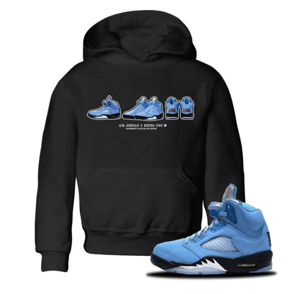Air Jordan 5 UNC Sneaker Prelude Baby and Kids Sneaker Tees Air Jordan 5 Retro UNC Kids Sneaker Tees Washing and Care Tip
