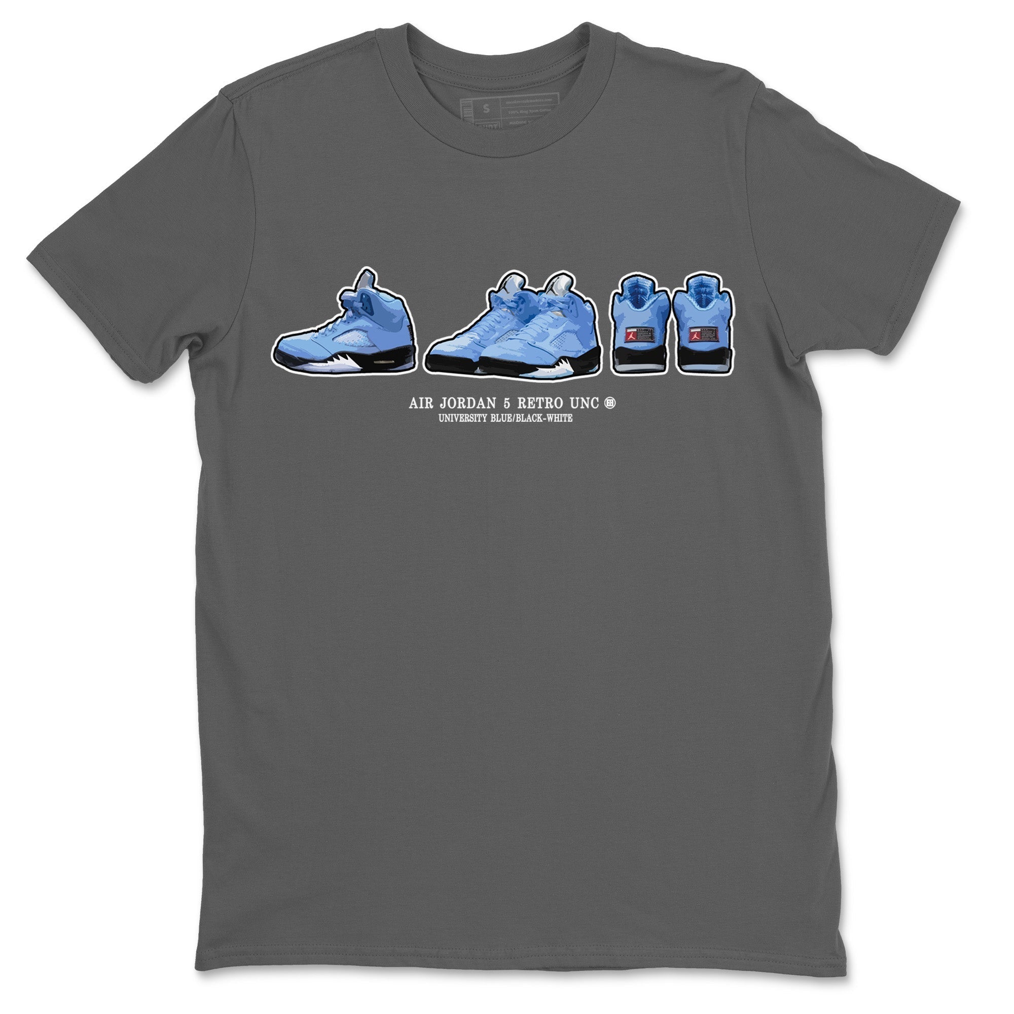 Air Jordan 5 UNC Shirt To Match Jordans Sneaker Prelude Sneaker Tees Air Jordan 5 Retro UNC Drip Gear Zone Sneaker Matching Clothing Unisex Shirts Cool Grey 2