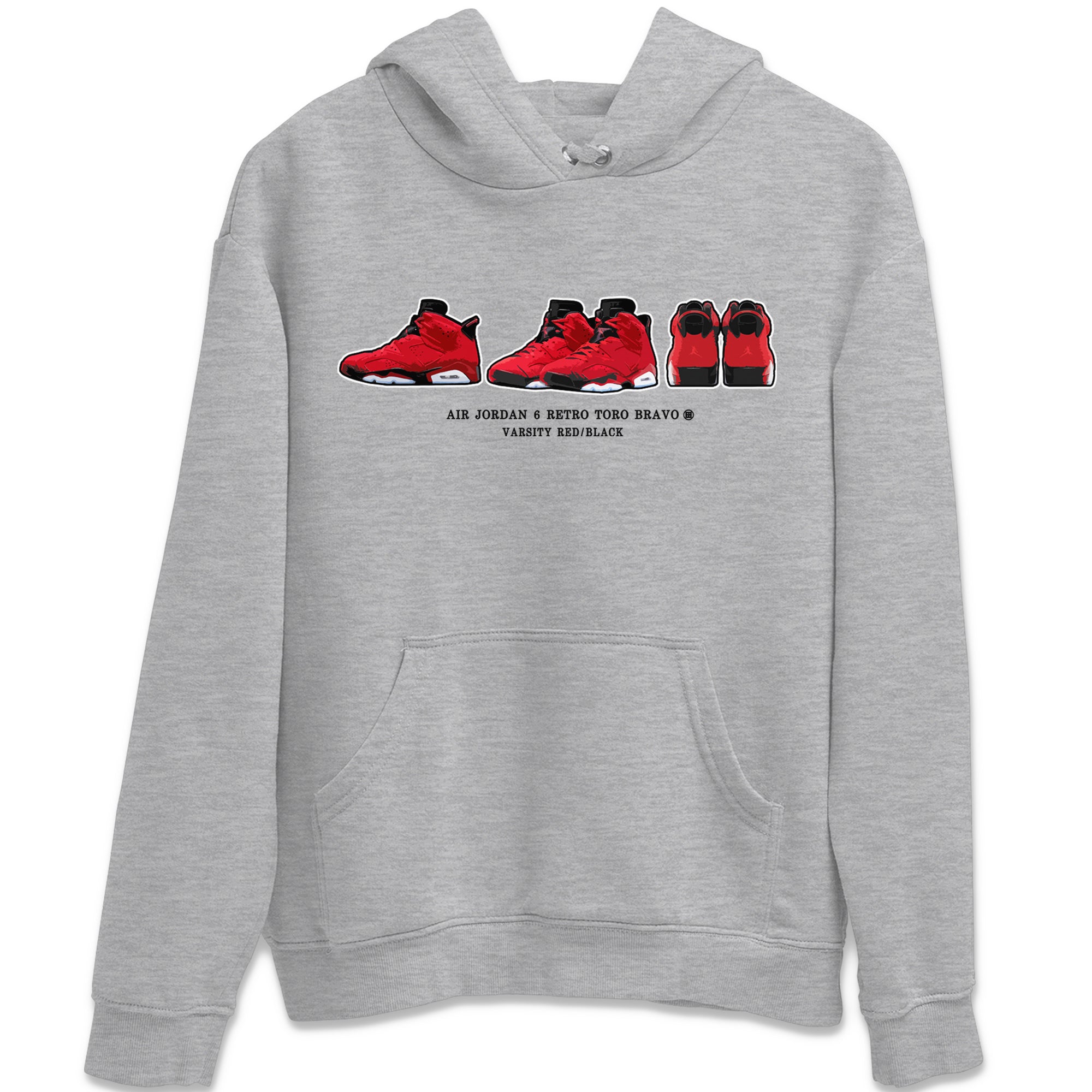 Air Jordan 6 Toro Bravo Sneaker Match Tees Sneaker Prelude Streetwear Sneaker Shirt Air Jordan 6 Toro Tees Unisex Shirts Heather Grey 2