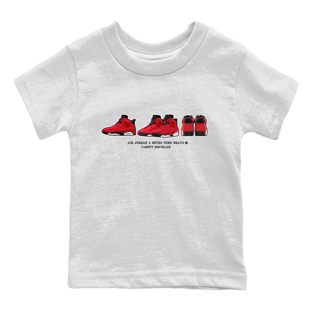 Air Jordan 6 Toro Bravo Sneaker Match Tees Sneaker Prelude Streetwear Sneaker Shirt Air Jordan 6 Toro Tees Kids Shirts White 2