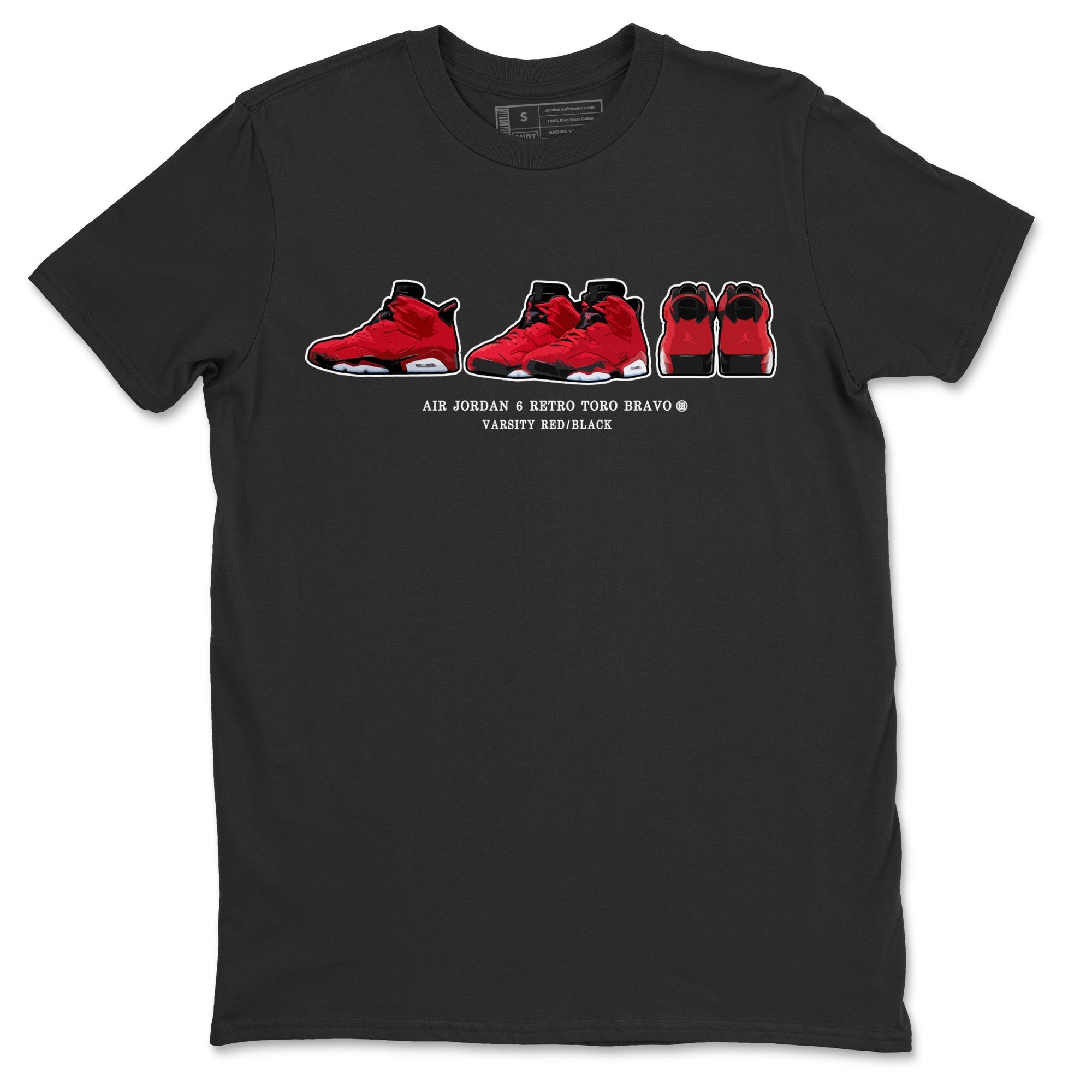 Air Jordan 6 Toro Bravo Sneaker Match Tees Sneaker Prelude Streetwear Sneaker Shirt Air Jordan 6 Toro Tees Unisex Shirts Black 2