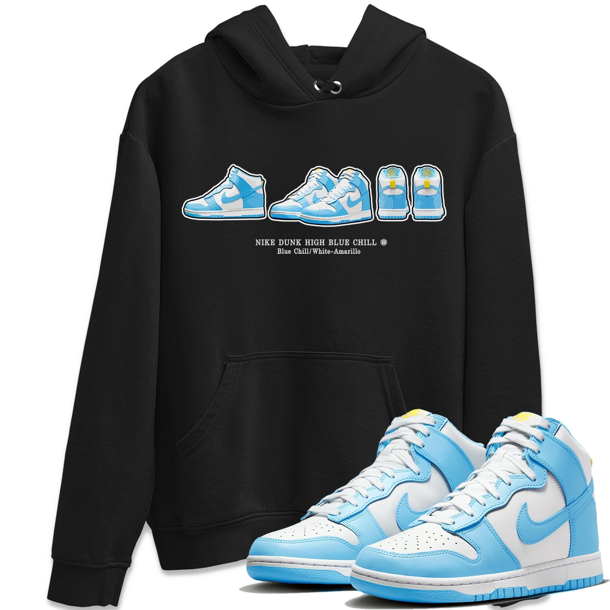 Dunk Blue Chill Sneaker Match Tees Sneaker Prelude Sneaker Tees Dunk Blue Chill Jordan to match sneaker T-Shirt Crew Neck Shirts