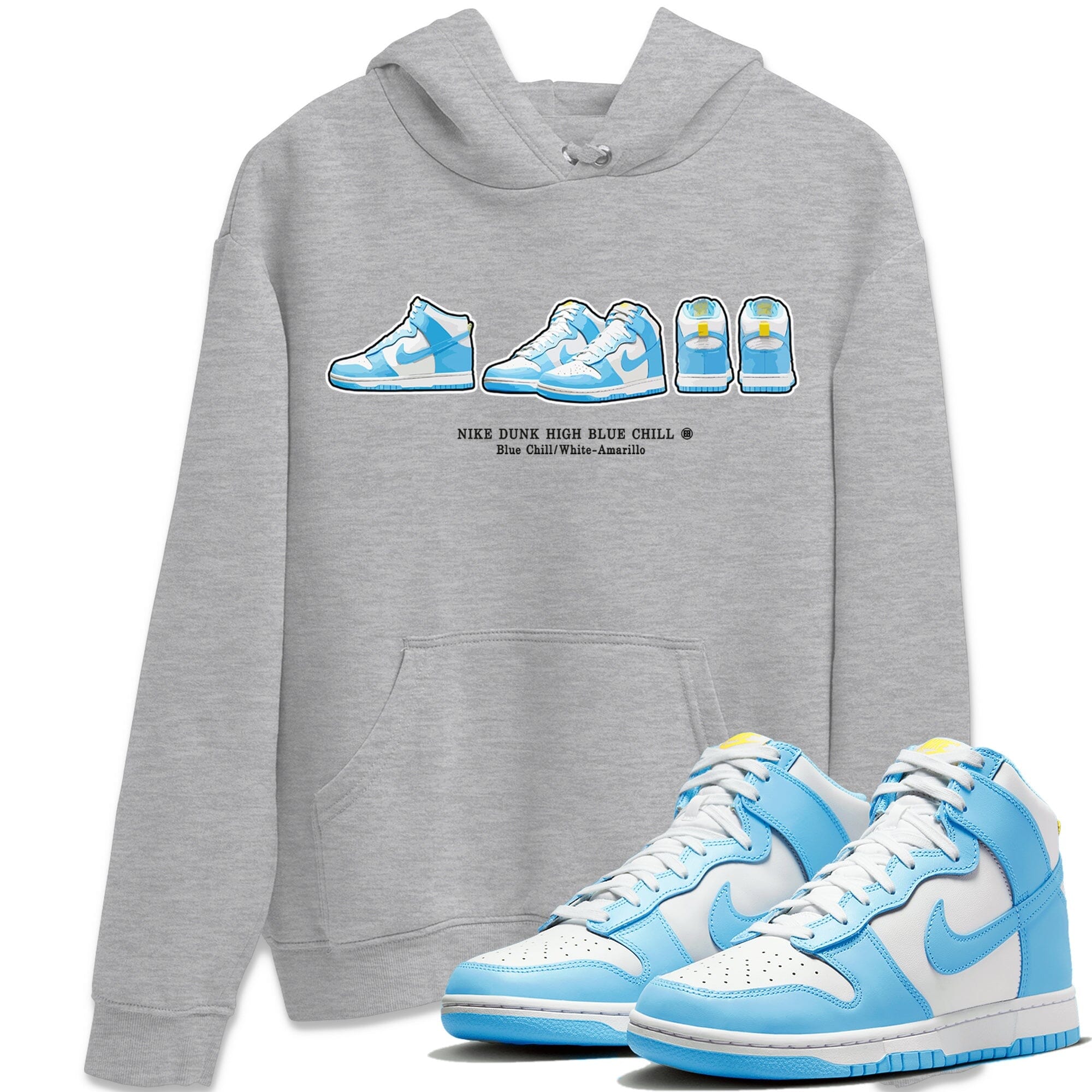 Dunk Blue Chill Sneaker Match Tees Sneaker Prelude Sneaker Tees Dunk Blue Chill Jordan to match sneaker T-Shirt Crew Neck Shirts