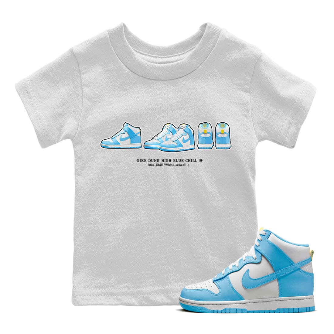 Dunk Blue Chill Sneaker Match Tees Sneaker Prelude Sneaker Tees Dunk Blue Chill Jordan to match sneaker T-Shirt Kids Shirts