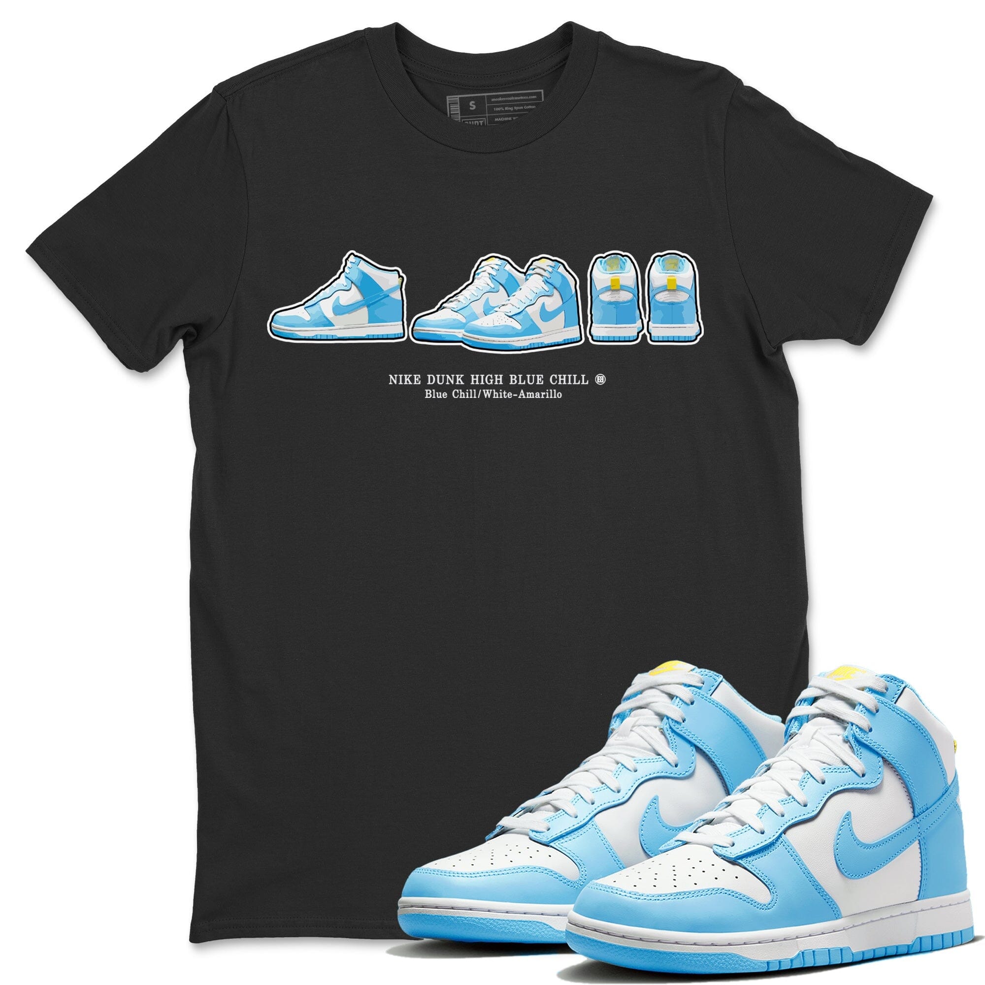 Dunk Blue Chill Sneaker Match Tees Sneaker Prelude Sneaker Tees Dunk Blue Chill Jordan to match sneaker T-Shirt Crew Neck Shirts