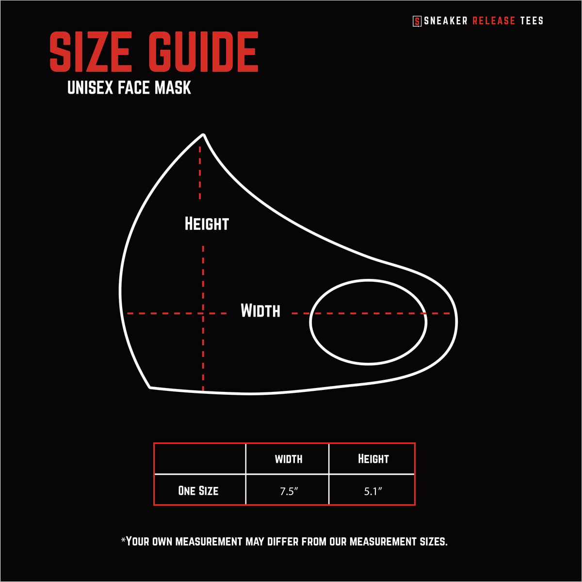 Air Jordan 1 Volt Gold Sneaker Matching Unisex Face Mask Gradation design Mask Size Chart