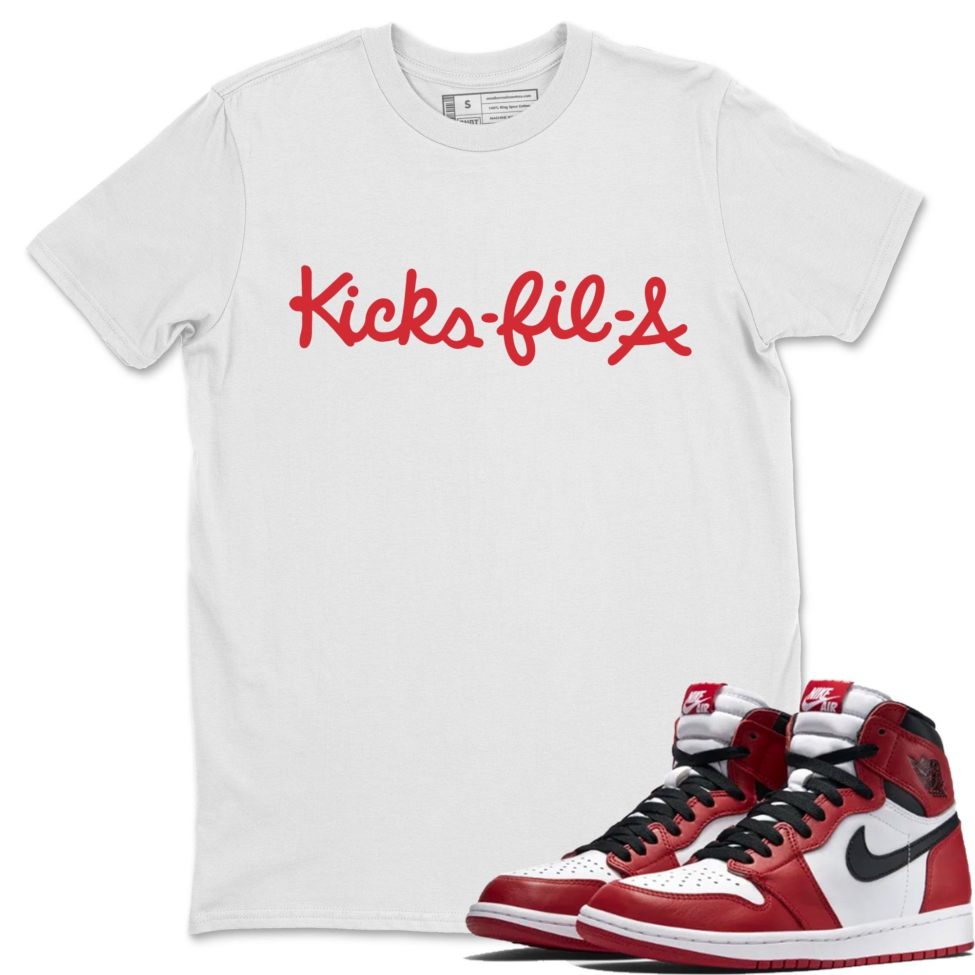 Jordan 1 Varsity Red Shirt To Match Jordans Kicks-fil-a Sneaker Tees Jordan 1 Varsity Red Drip Gear Zone Sneaker Matching Clothing Unisex Shirts