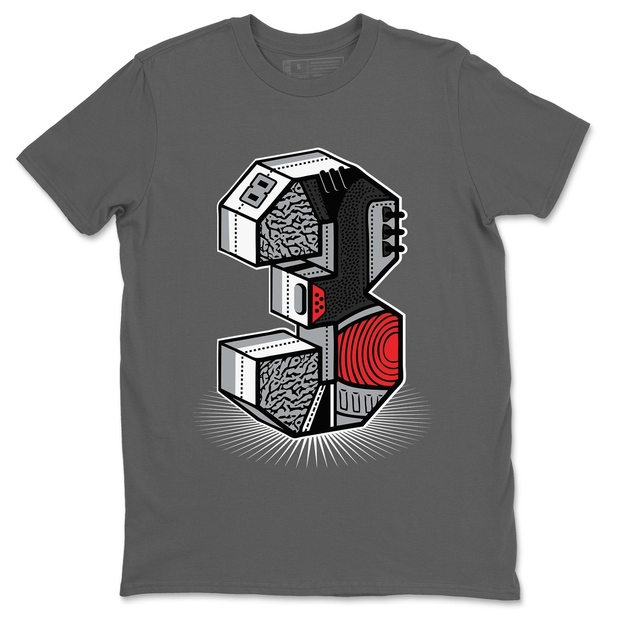 Jordan 3 Black Cement Shirt To Match Jordans Three Statue Sneaker Tees Jordan 3 Black Cement Drip Gear Zone Sneaker Matching Clothing Unisex Shirts