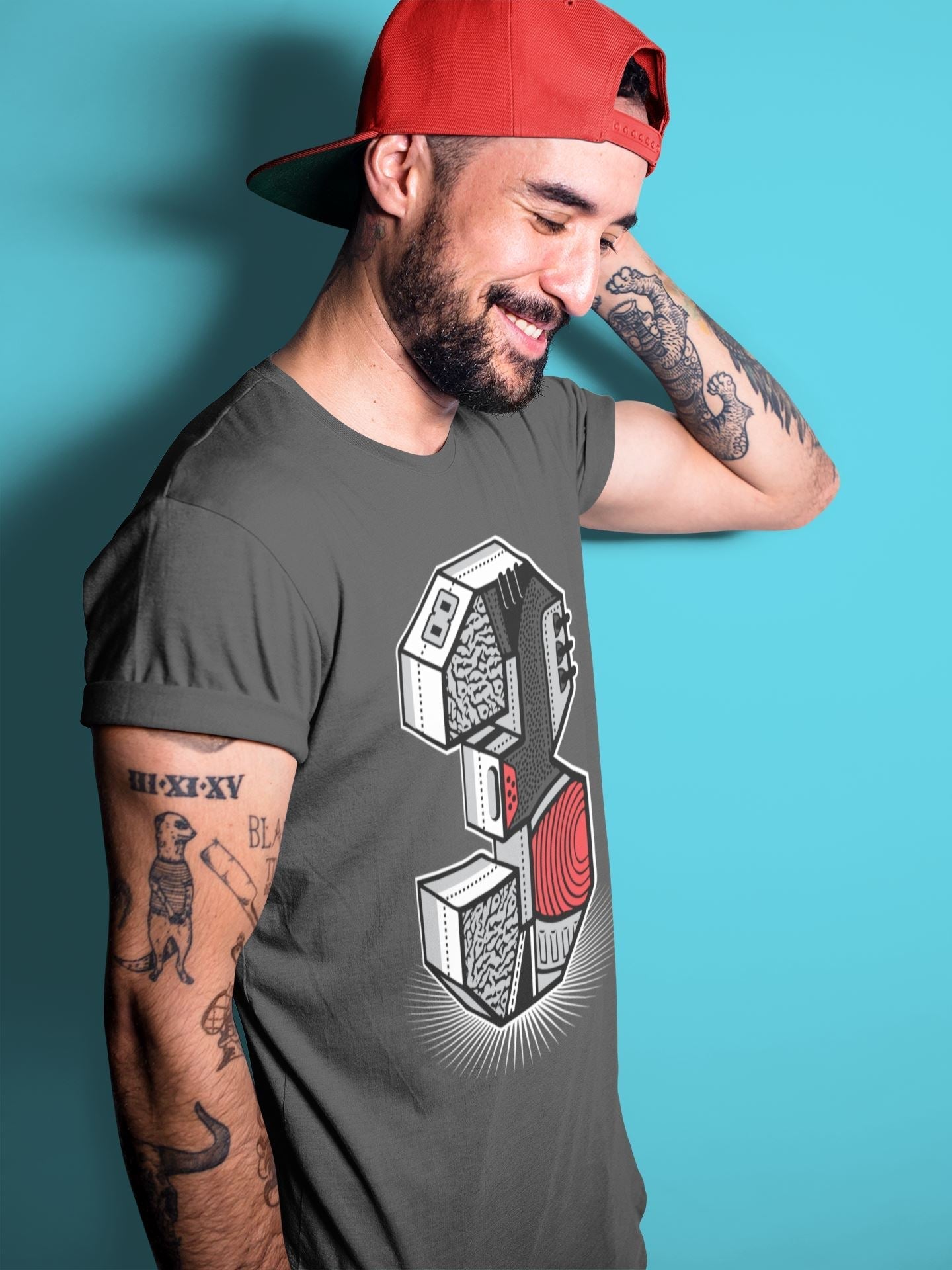 Jordan 3 Black Cement Shirt To Match Jordans Three Statue Sneaker Tees Jordan 3 Black Cement Drip Gear Zone Sneaker Matching Clothing Unisex Shirts