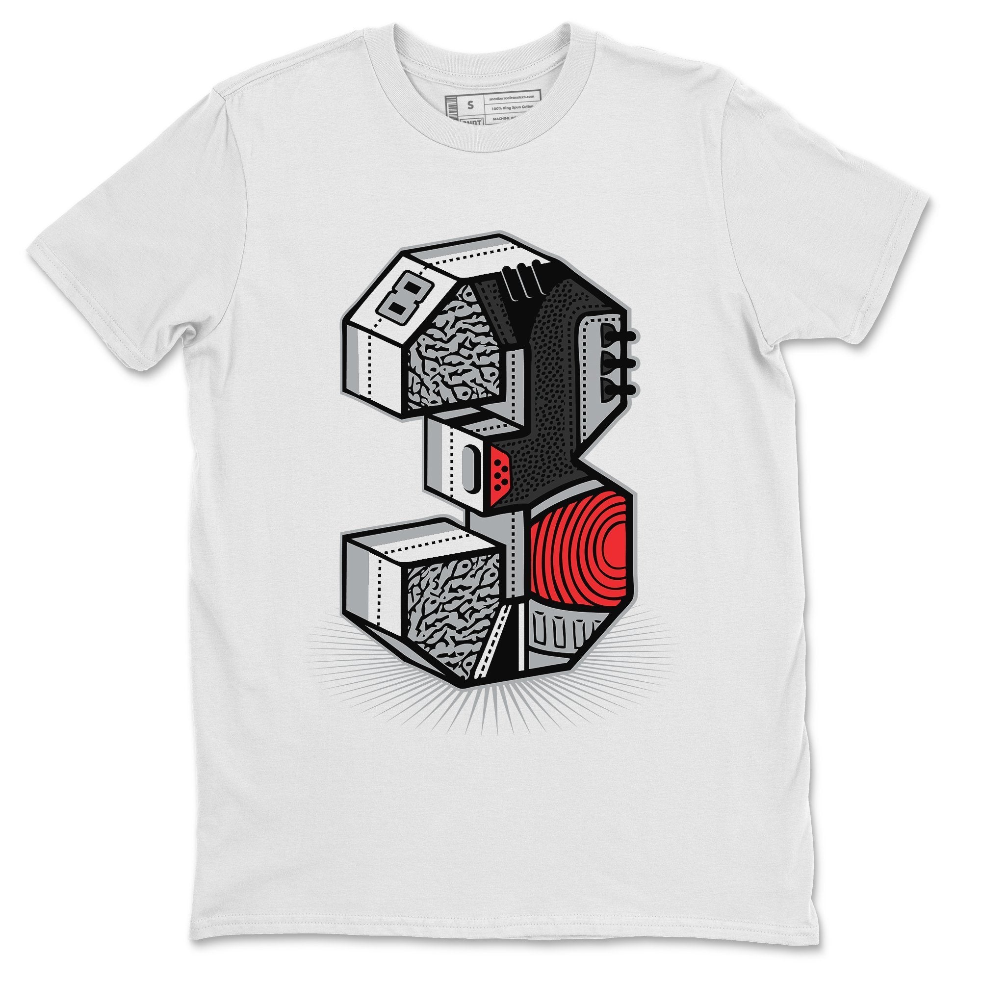 Jordan 3 Black Cement Shirt To Match Jordans Three Statue Sneaker Tees Jordan 3 Black Cement Drip Gear Zone Sneaker Matching Clothing Unisex Shirts