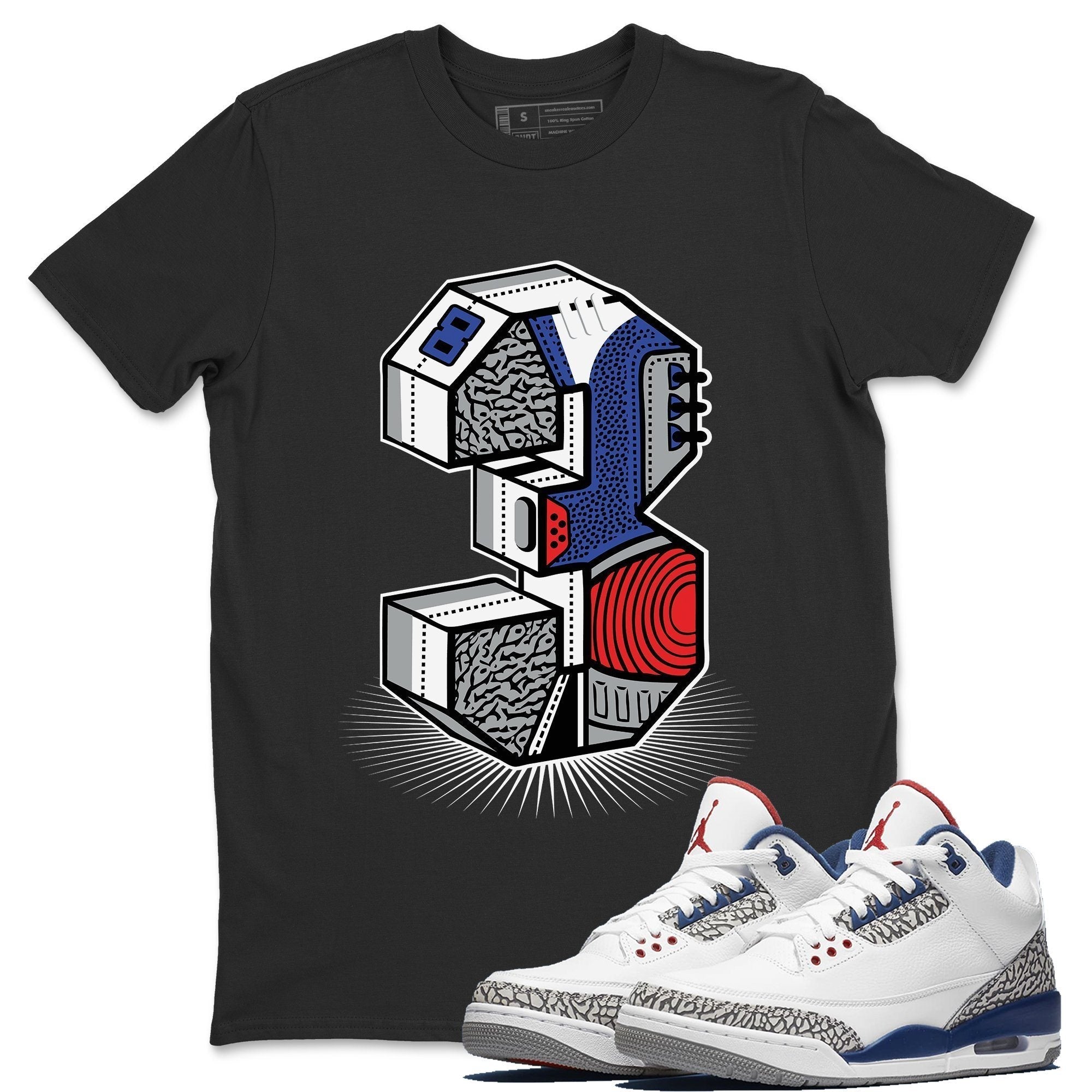 Jordan 3 True Blue Shirt To Match Jordans Three Statue Sneaker Tees Jordan 3 True Blue Drip Gear Zone Sneaker Matching Clothing Unisex Shirts