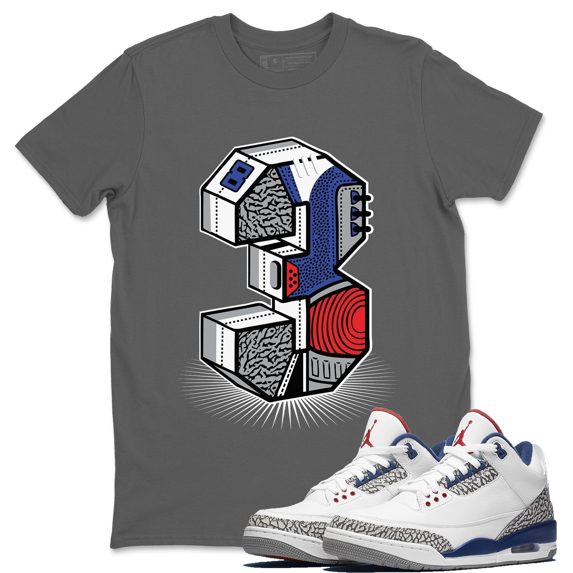 Jordan 3 True Blue Shirt To Match Jordans Three Statue Sneaker Tees Jordan 3 True Blue Drip Gear Zone Sneaker Matching Clothing Unisex Shirts