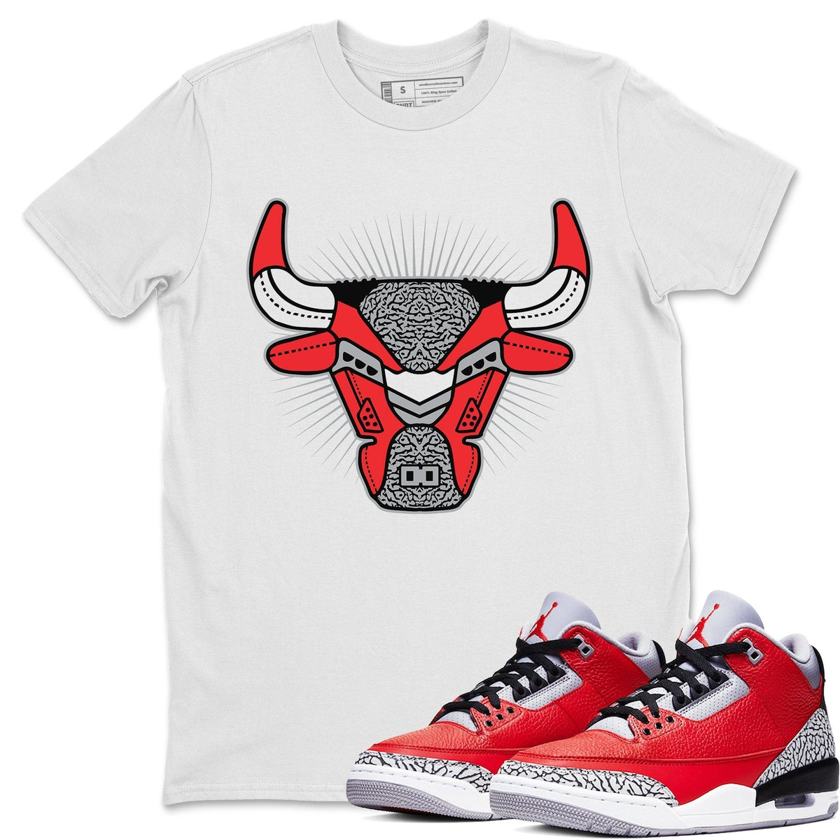 Jordan 3 Unite Shirt To Match Jordans AJ3 Bull Head Sneaker Tees Jordan 3 Unite Drip Gear Zone Sneaker Matching Clothing Unisex Shirts