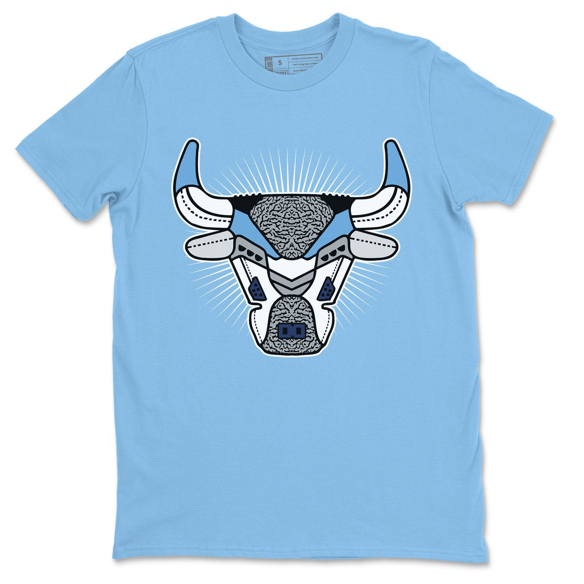 Jordan 3 Valor Blue Shirt To Match Jordans AJ3 Bull Head Sneaker Tees Jordan 3 Valor Blue Drip Gear Zone Sneaker Matching Clothing Unisex Shirts